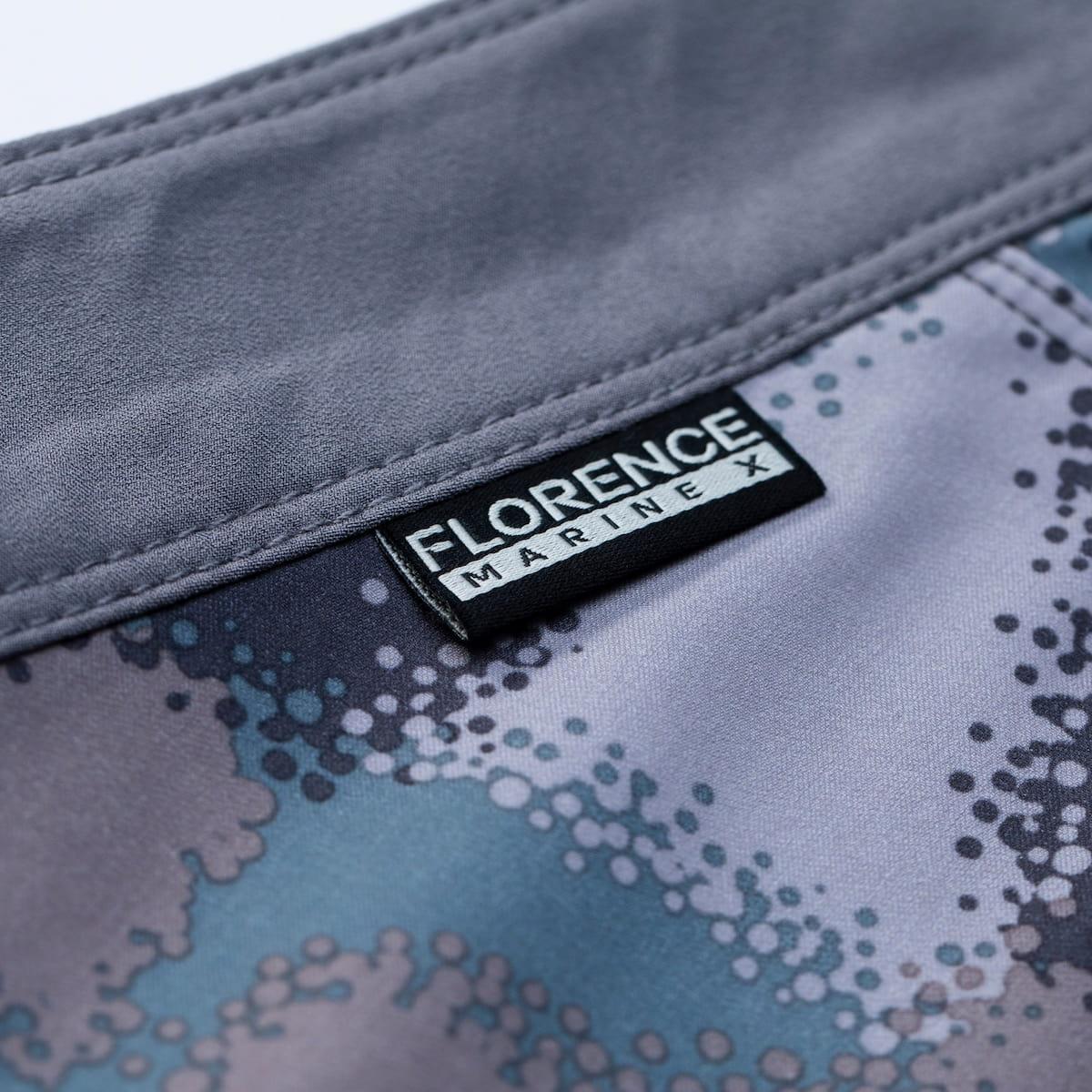 Florence Marine X Camo Boardshort - Land Camo brand tag