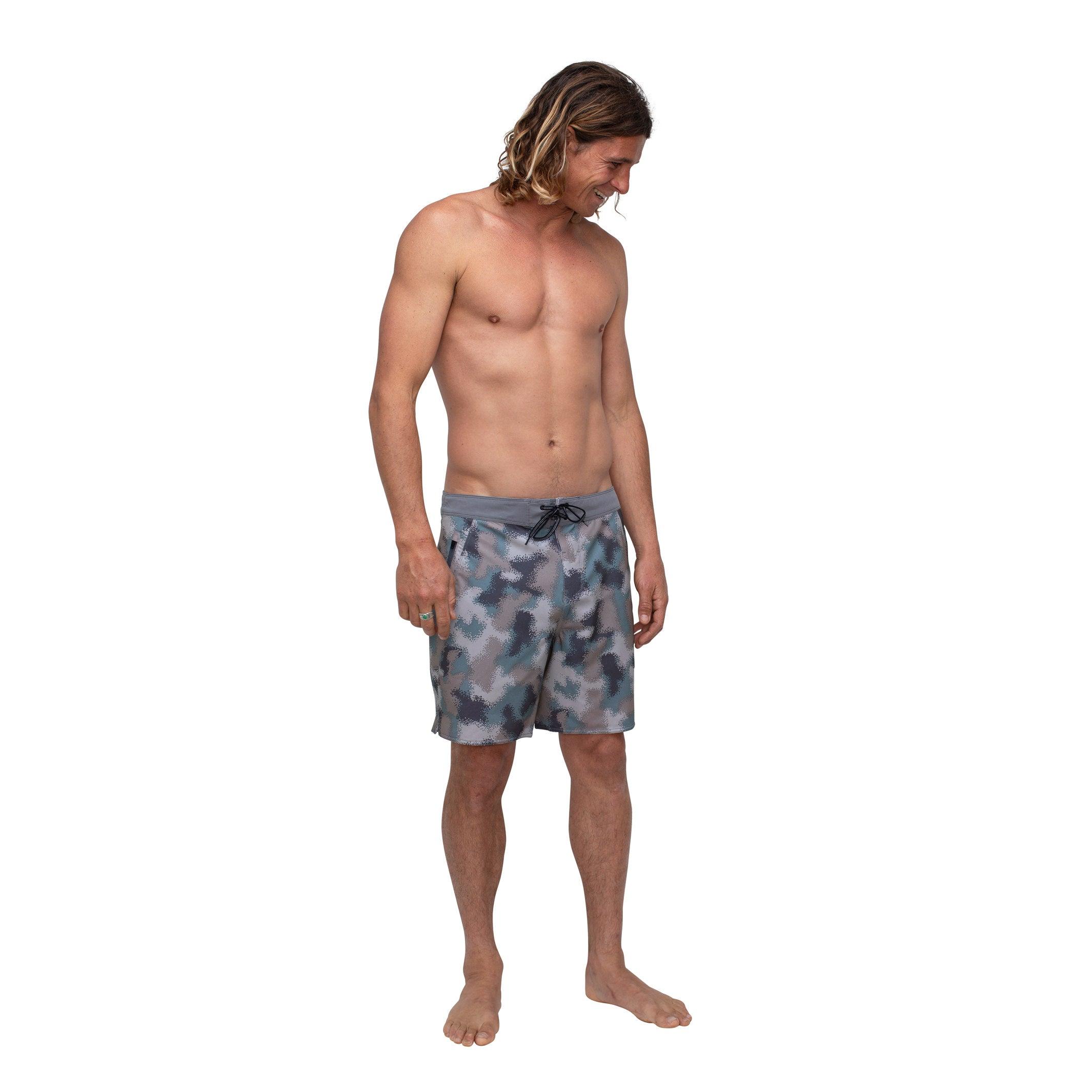 Florence Marine X Camo Boardshort - Land Camo on model front