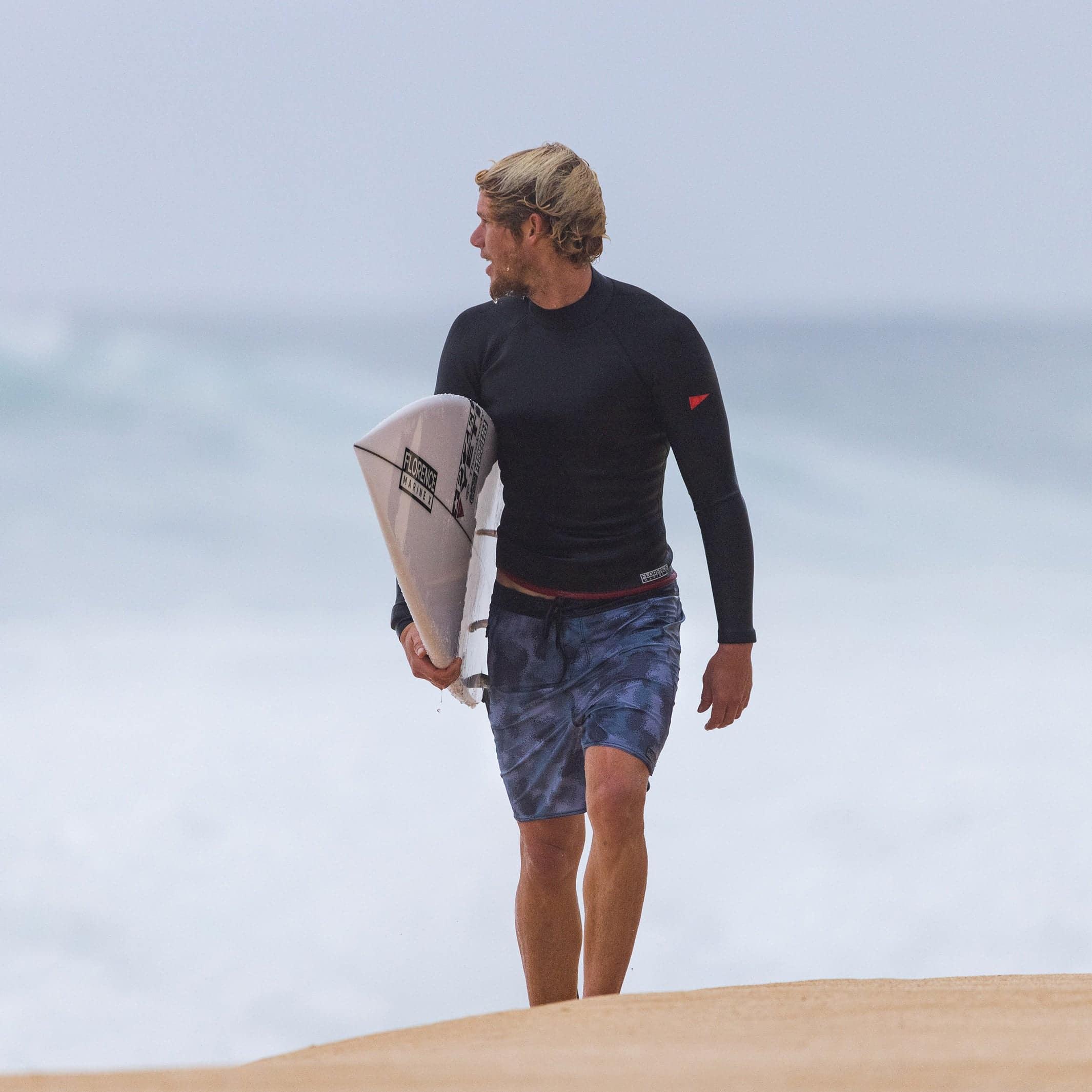 Florence Marine X Camo Boardshort - Water Camo on model at beach