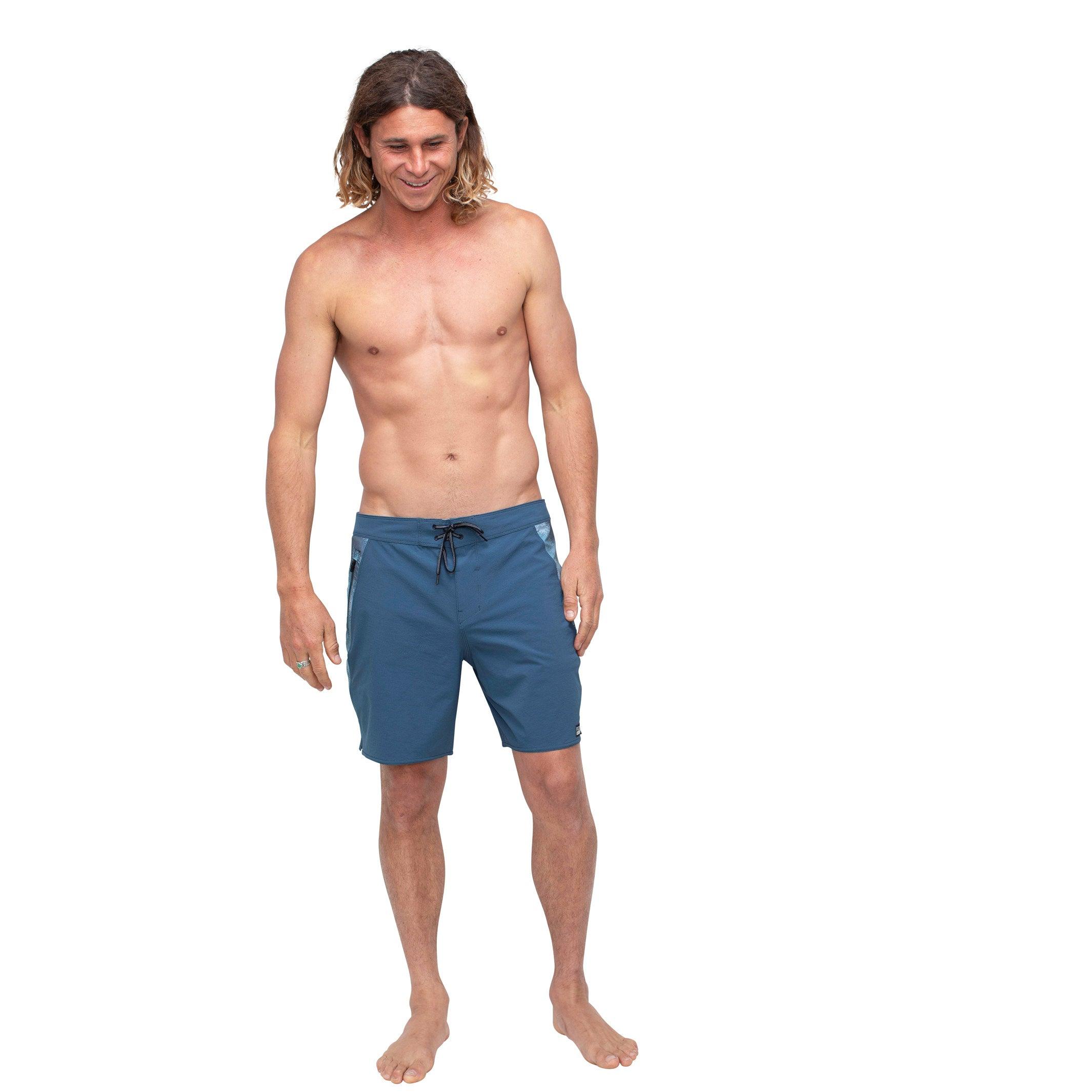 Florence Marine X Cordura Boardshort - Dark Blue on model front