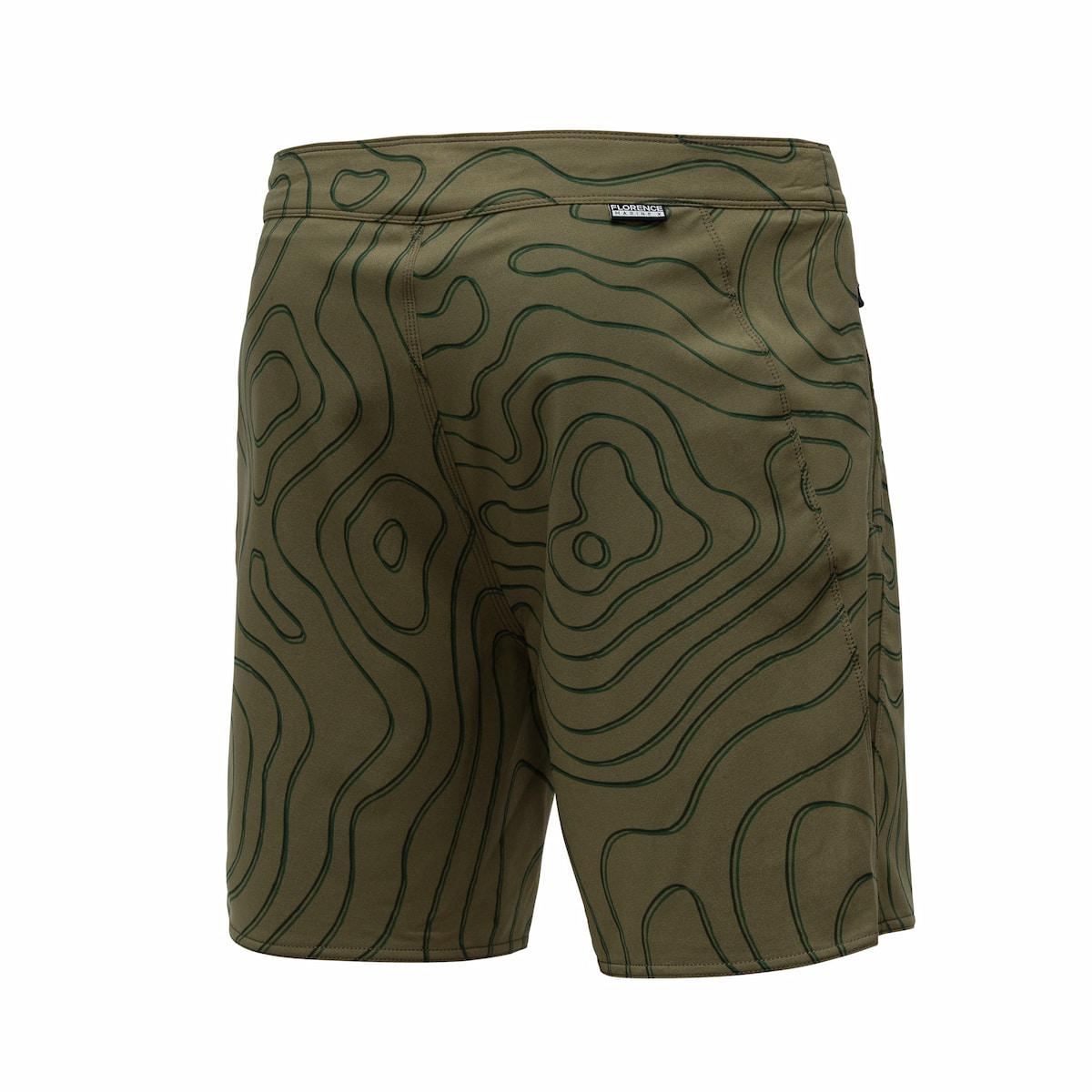 Florence Marine X Isobar Boardshort - Burnt Olive back