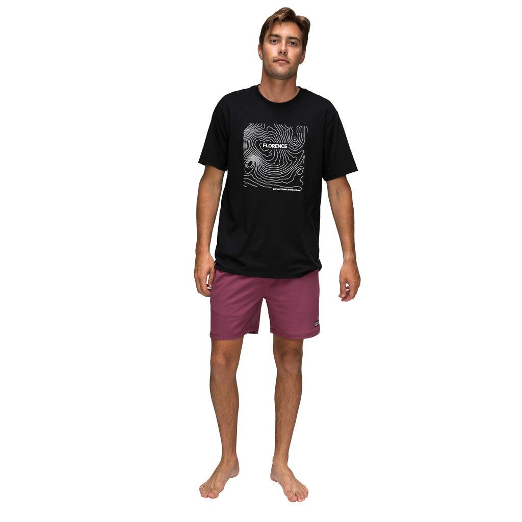Florence Marine X Isobar Organic T-Shirt - Black on model front