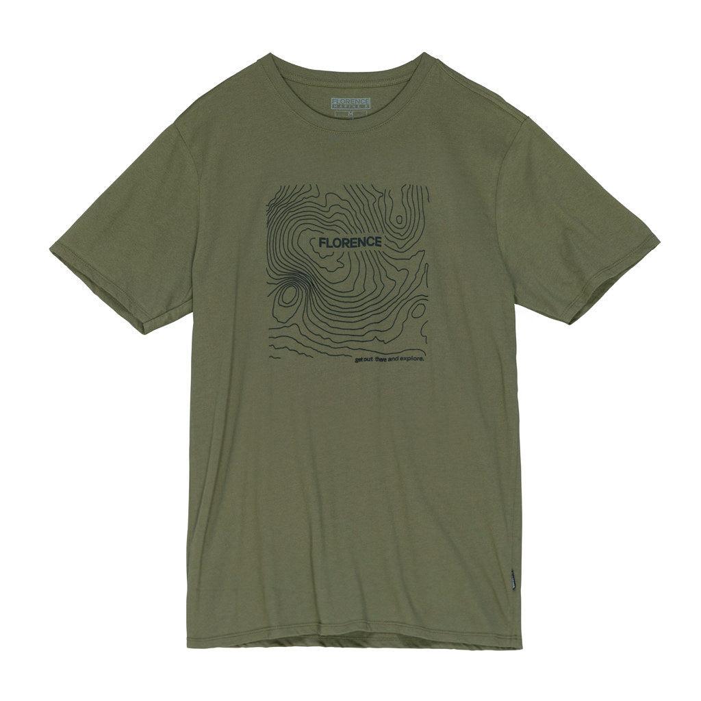 Florence Marine X Isobar Organic T-Shirt - Burnt Olive front