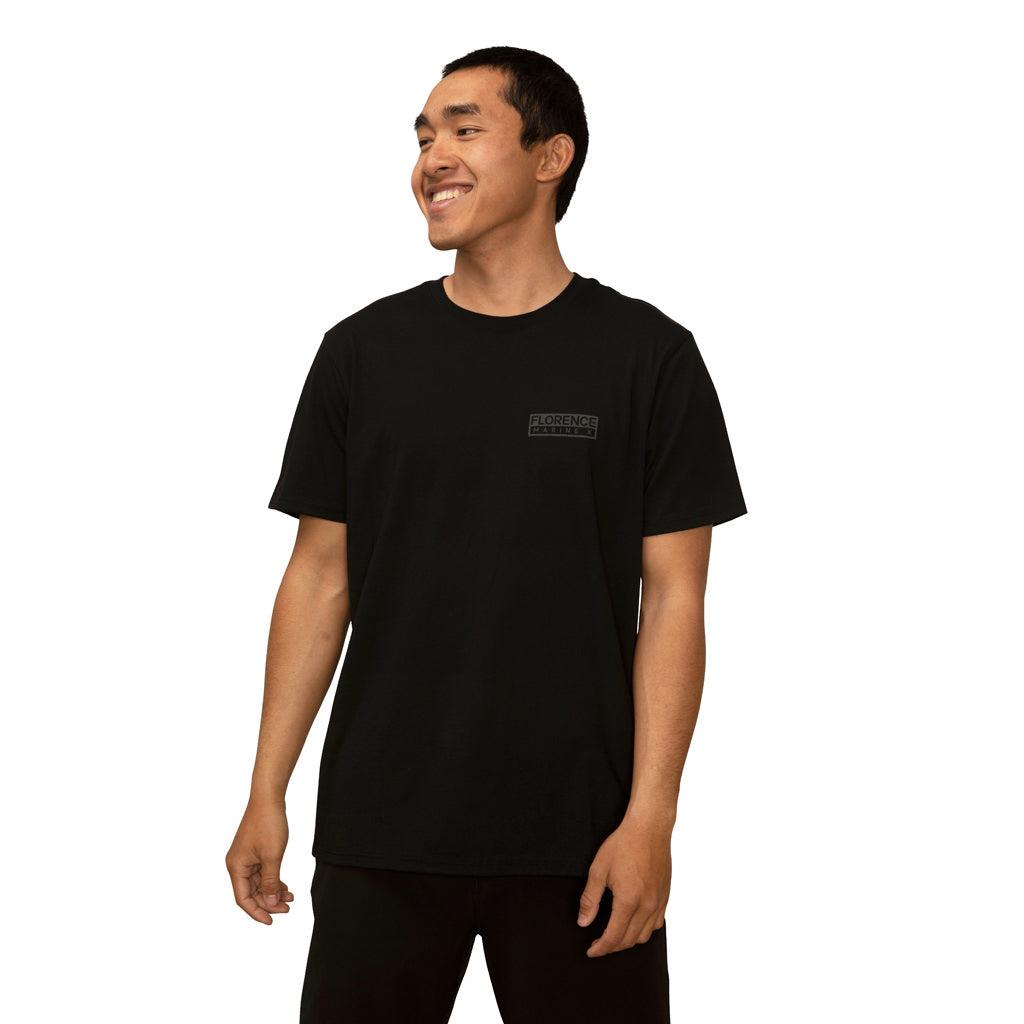 Florence Marine X Logo Organic T-Shirt - Black on model front
