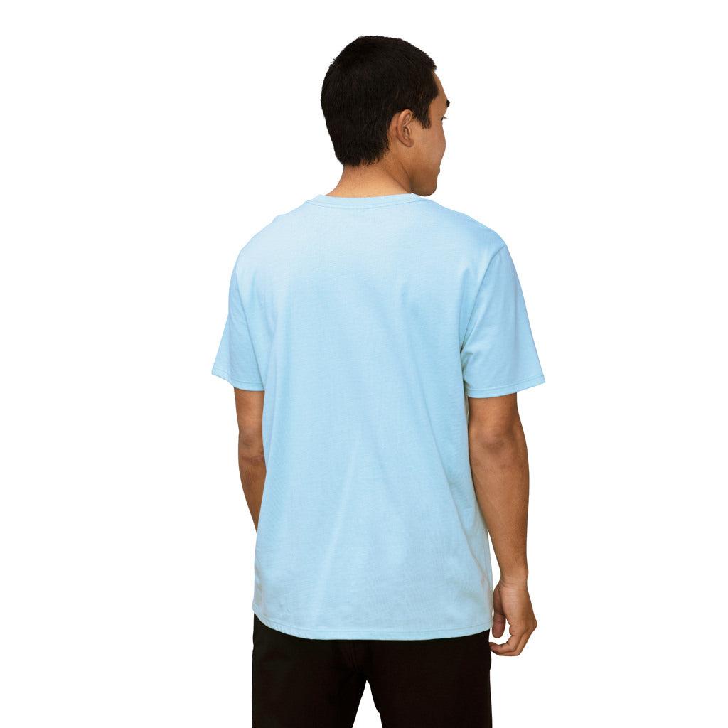 Florence Marine X Logo Organic T-Shirt - Light Blue on model back