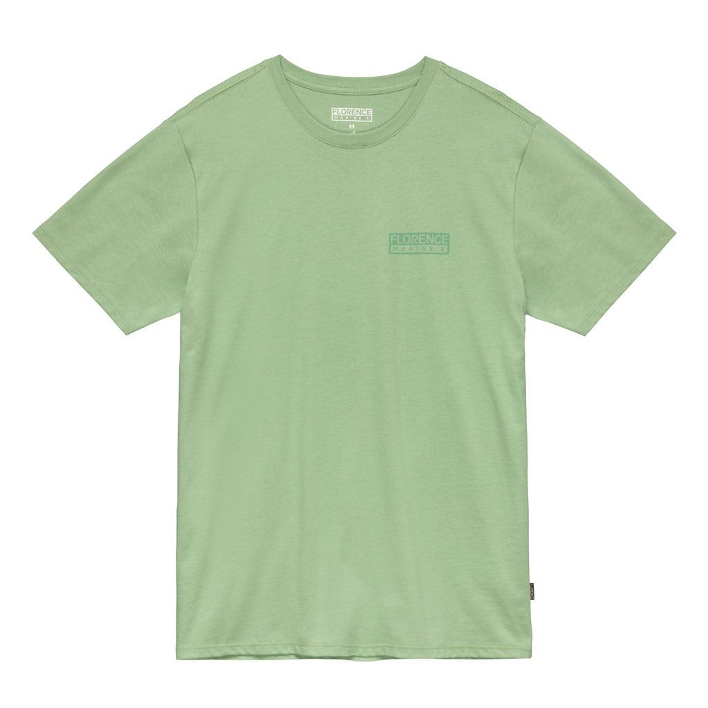 Florence Marine X Logo Organic T-Shirt - Light Sage front