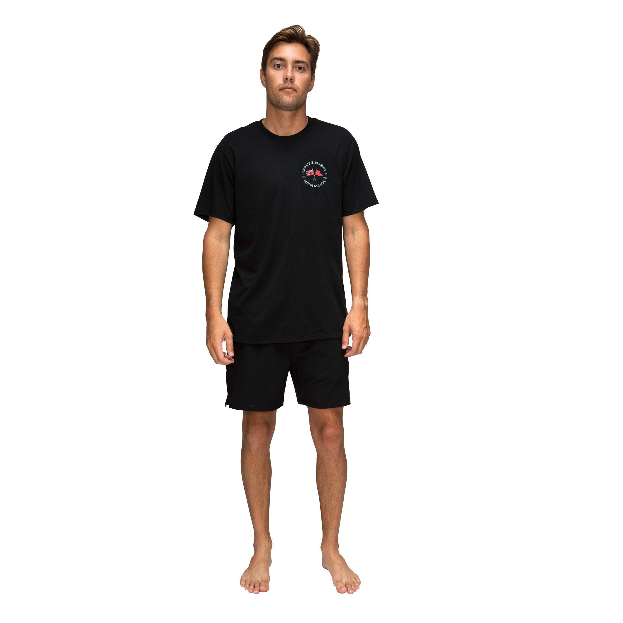 Florence Marine X Nui Loa Organic T-Shirt - Black on model front