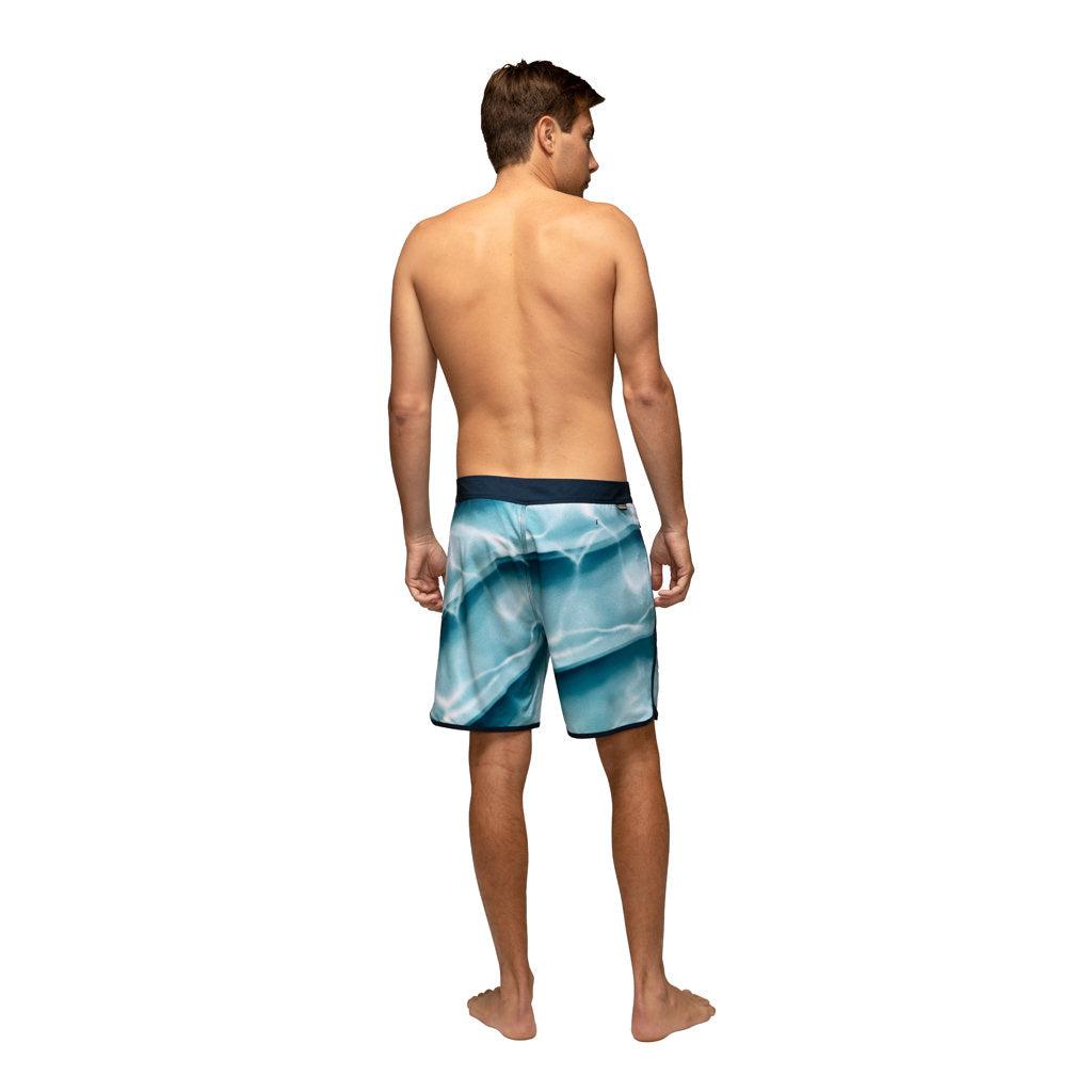 Florence Marine X Shoreline Boardshort - Sky Blue on model back