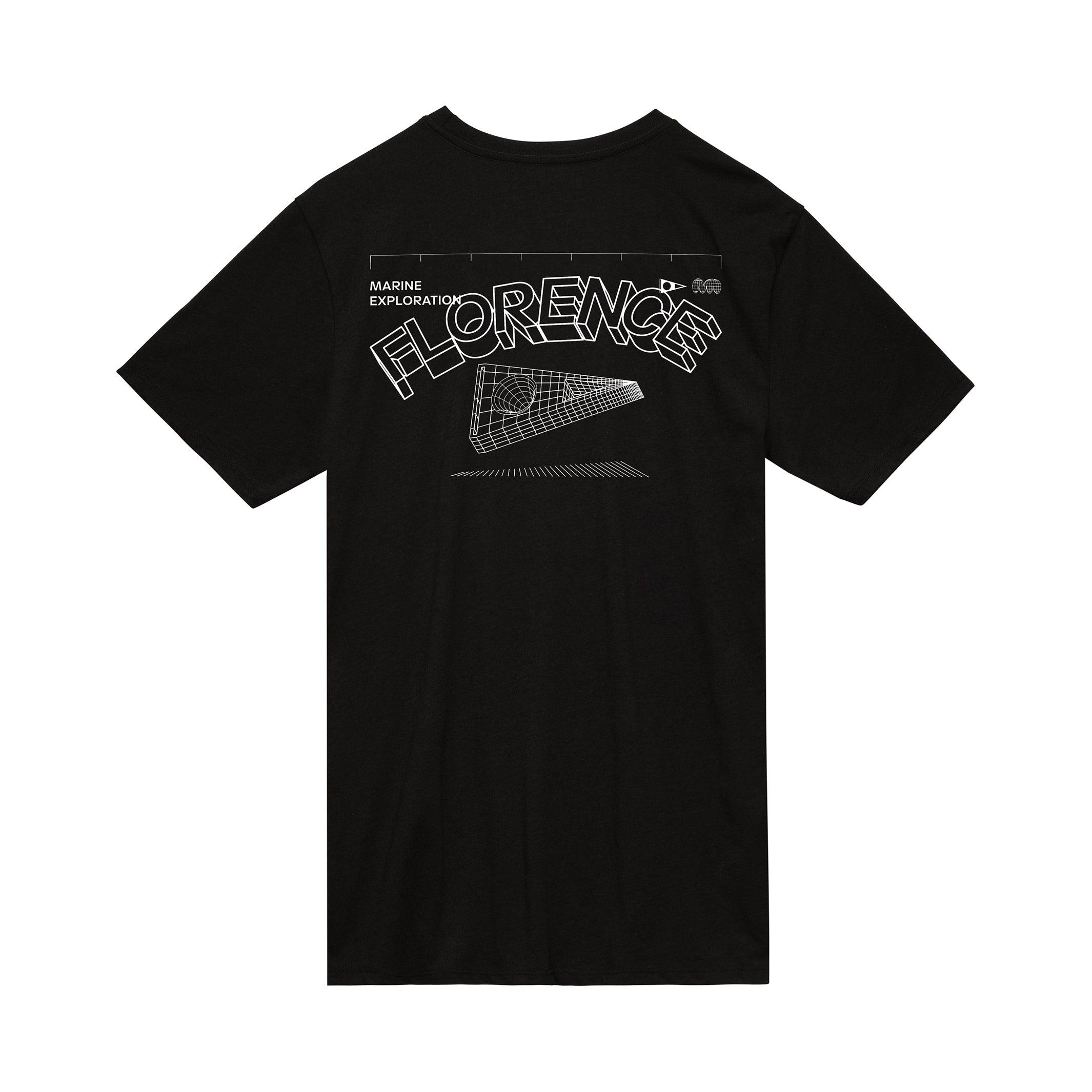 Florence Marine X Wireframe Organic T-Shirt - Black back