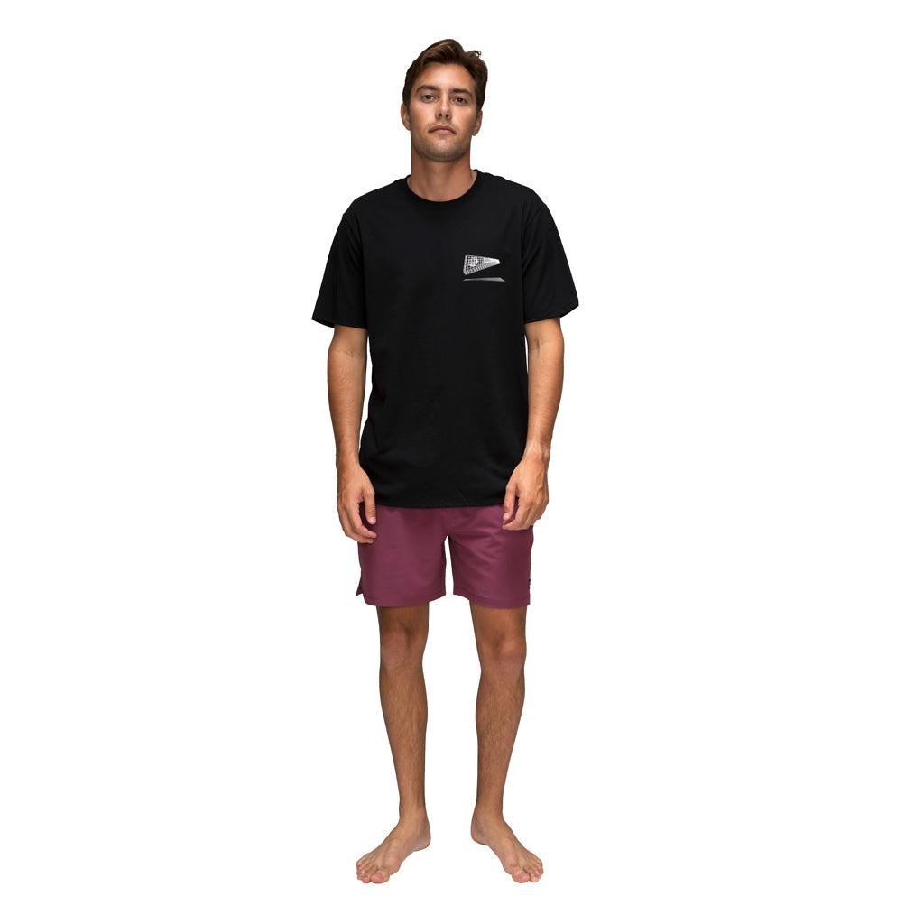 Florence Marine X Wireframe Organic T-Shirt - Black on model front
