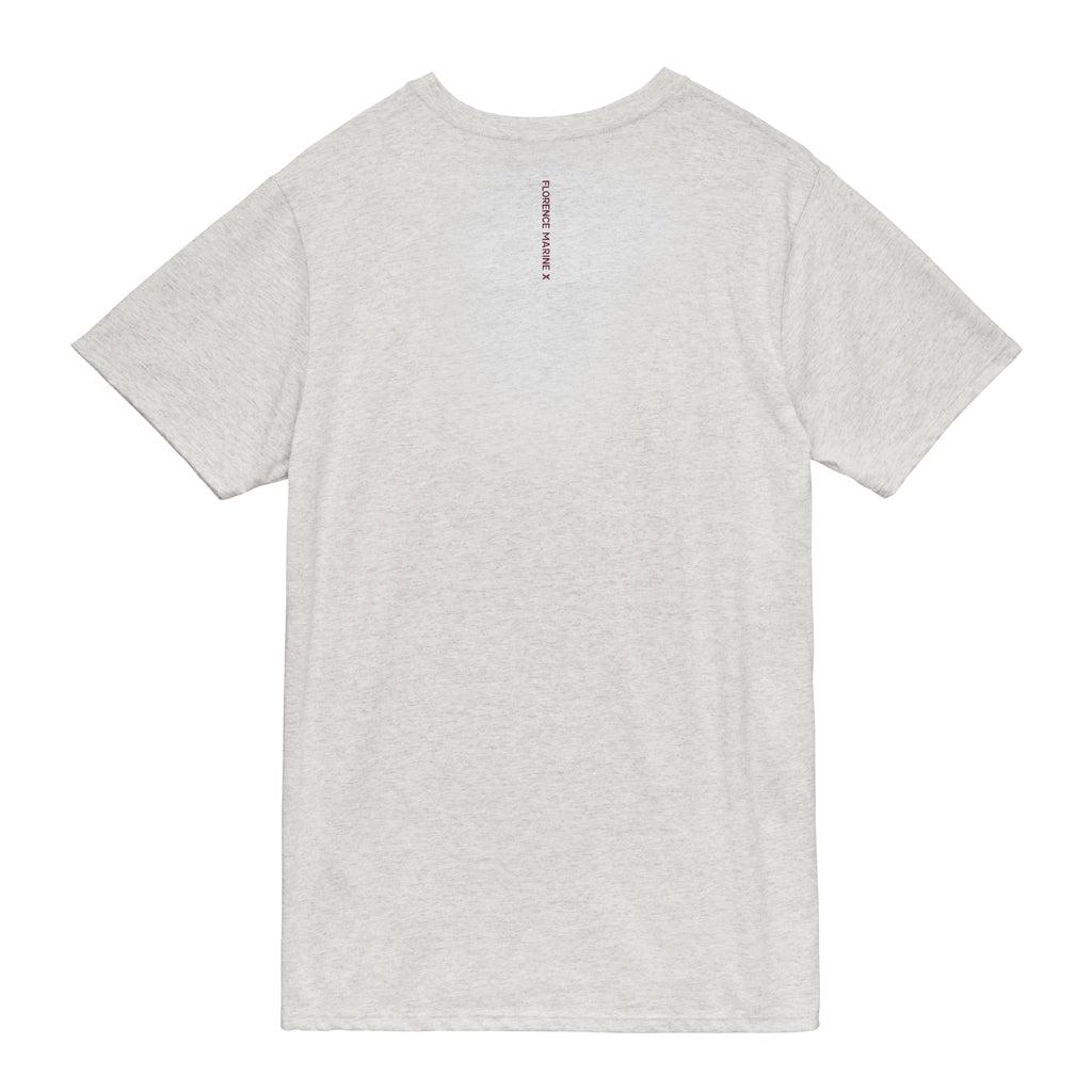 Florence Marine X Uni Recover T-Shirt - Light Heather Grey back