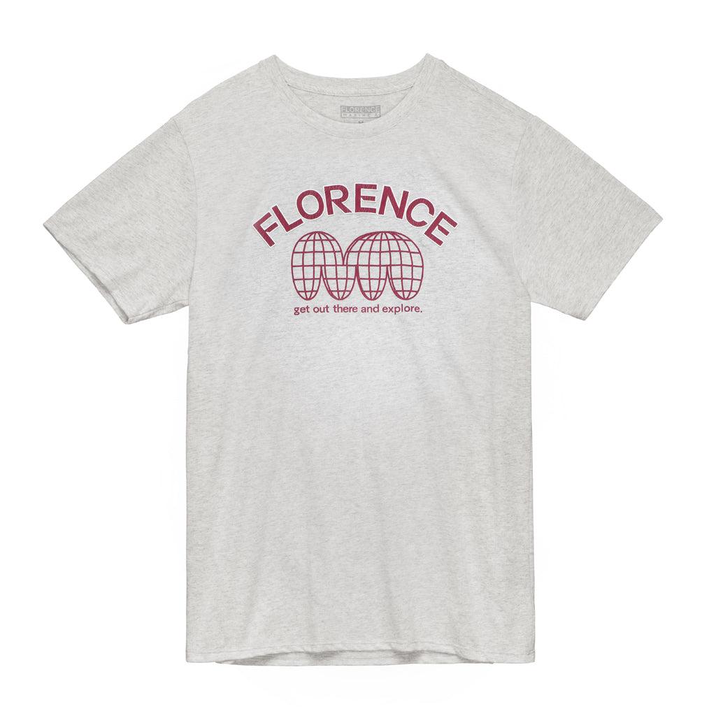Florence Marine X Uni Recover T-Shirt - Light Heather Grey front