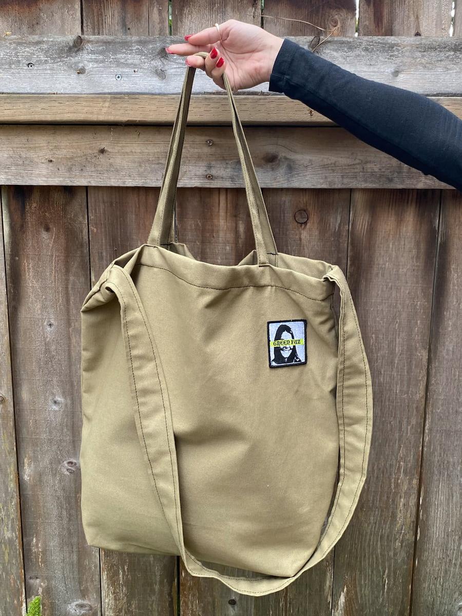Green Fuz Beach City Bag - Army front