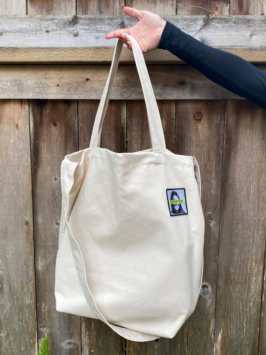 Green Fuz Beach City Bag - Natural front