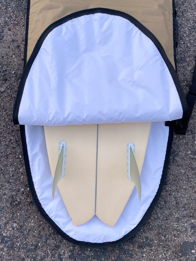 Green Fuz Transmission Fish/Hybrid Board Bag closure