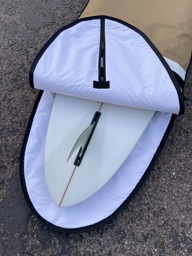 Green Fuz Transmission Mid-Length Board Bag closure