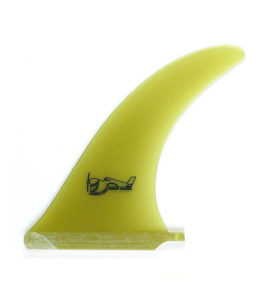 True Ames Greenough 4-A 9.75" longboard fin - yellow
