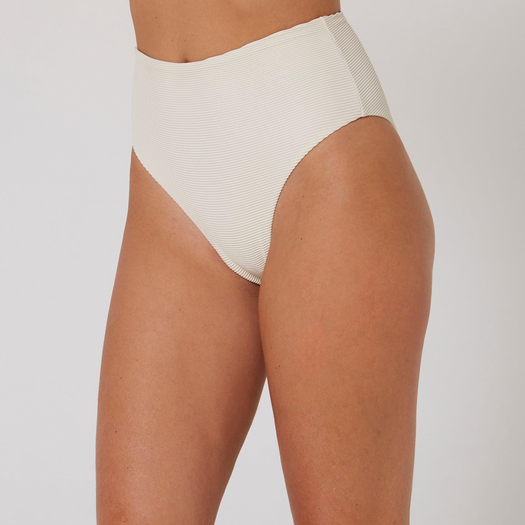 Hyams-Rib Retro Hi Pant - Coconut