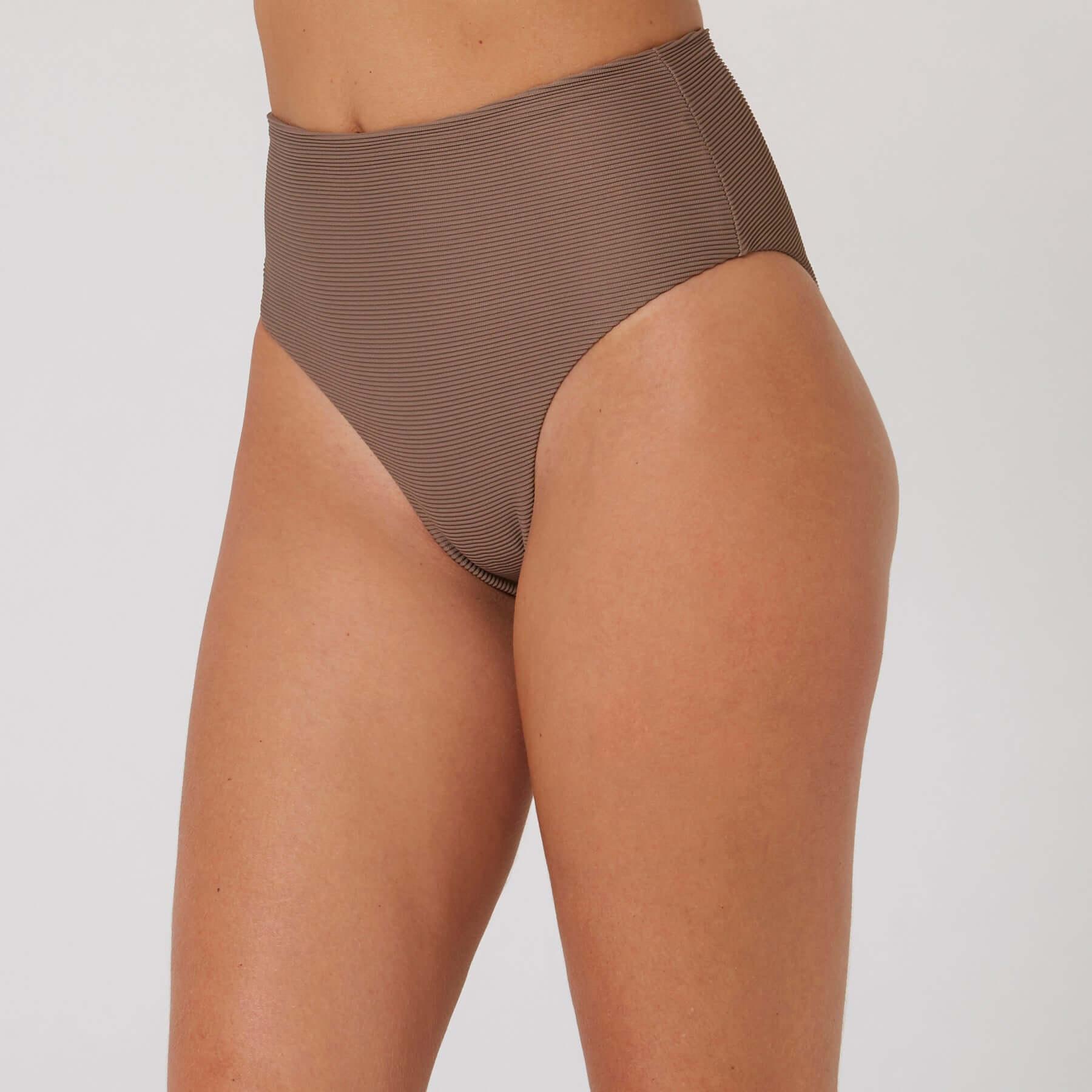 Hyams-Rib Retro Hi Pant - Mocha