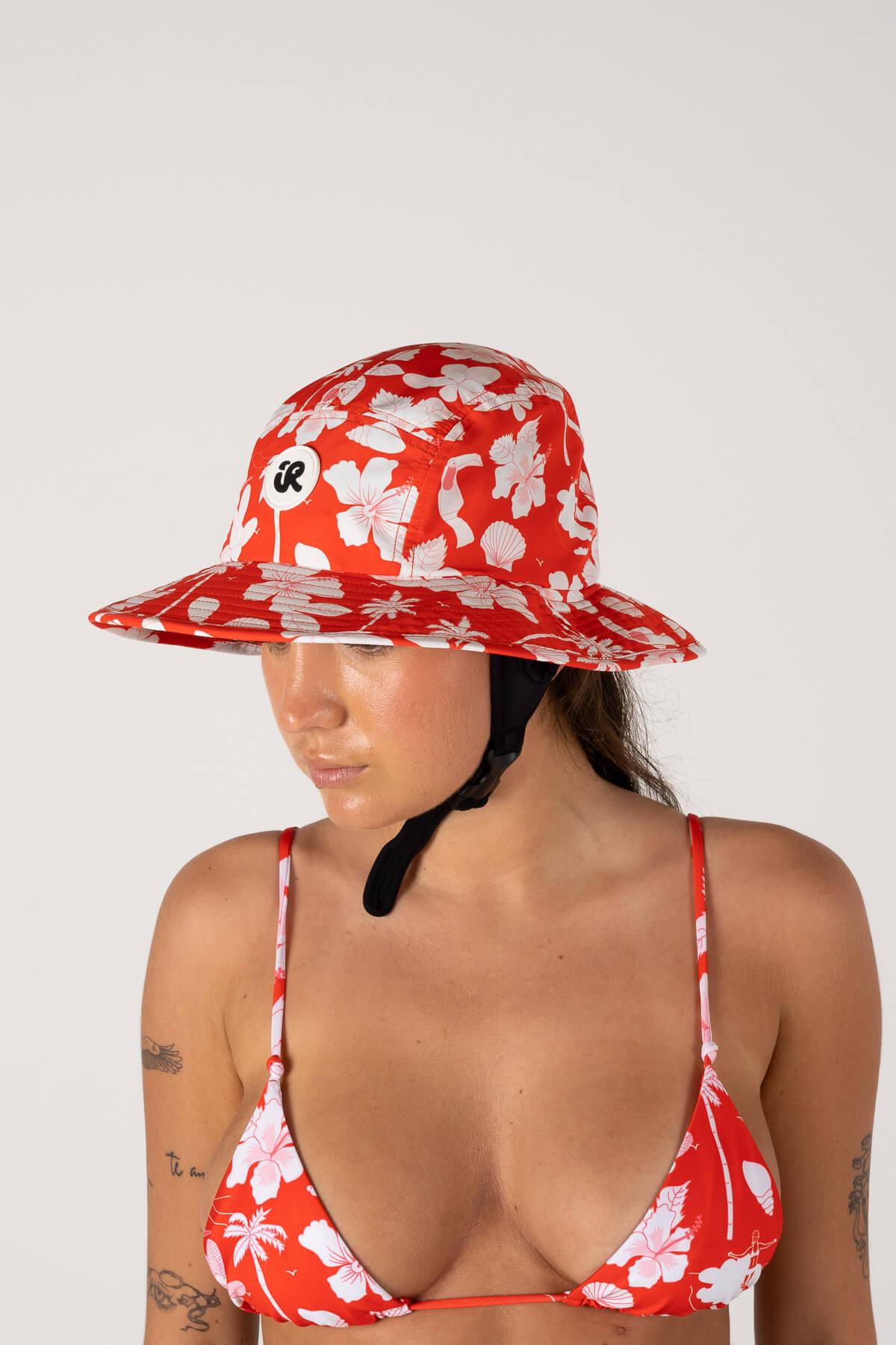 Side view of surf hat