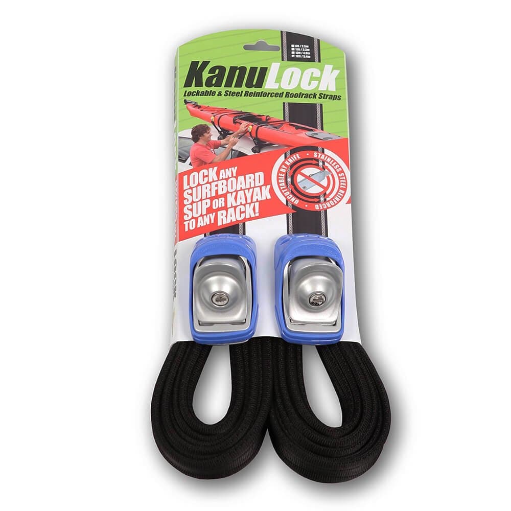 Kanulock Lockable Tiedown Straps 18ft Blue