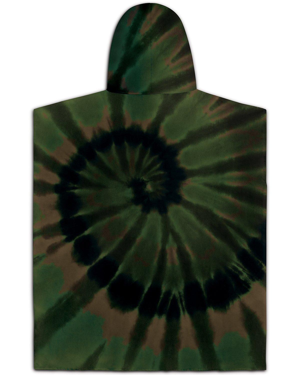 LEUS Tie Dye Camo Eco Poncho - back