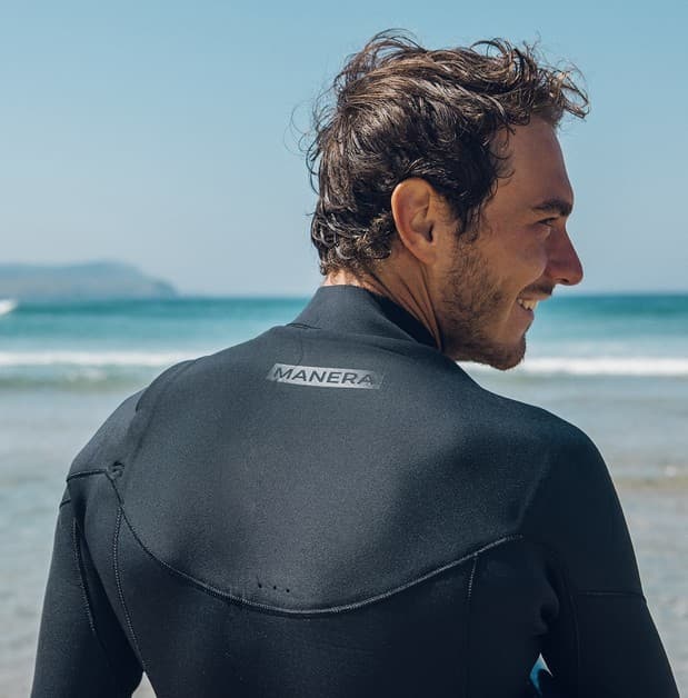 Meteor Magma 5/4/3 Front Zip - Black back close up