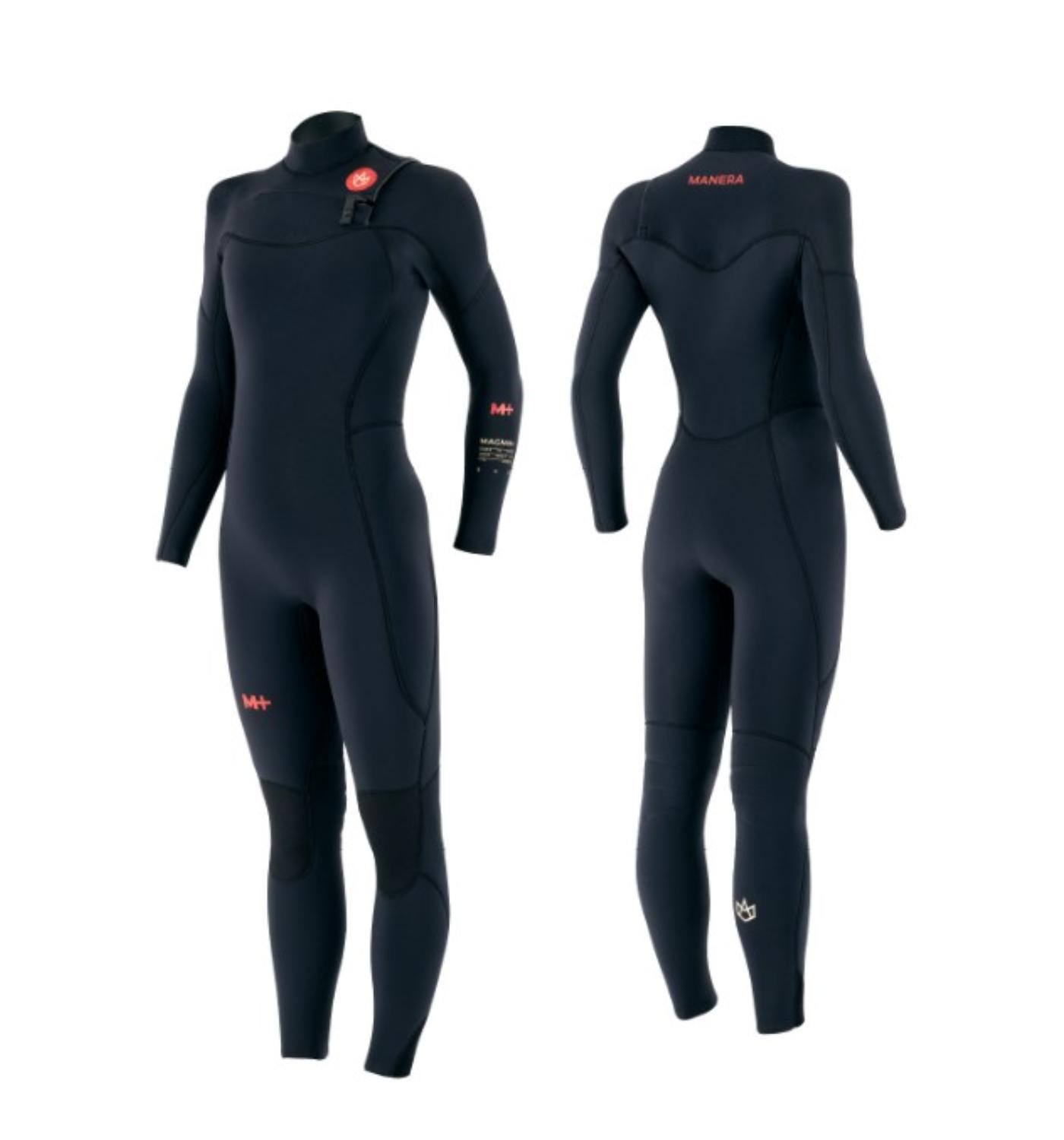 Manera Meteor Women Magma 5/4/3 Front Zip - Black front back