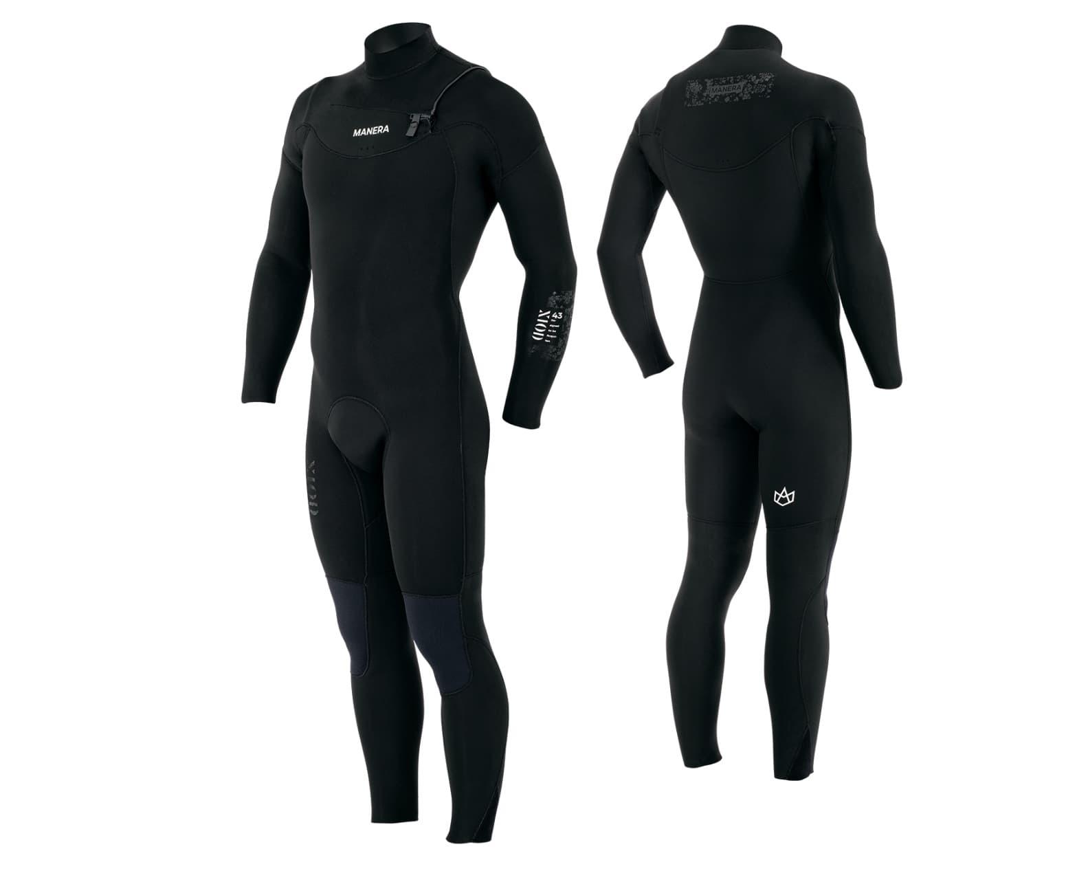 Manera Meteor X10D 4/3 Front Zip - Black front back