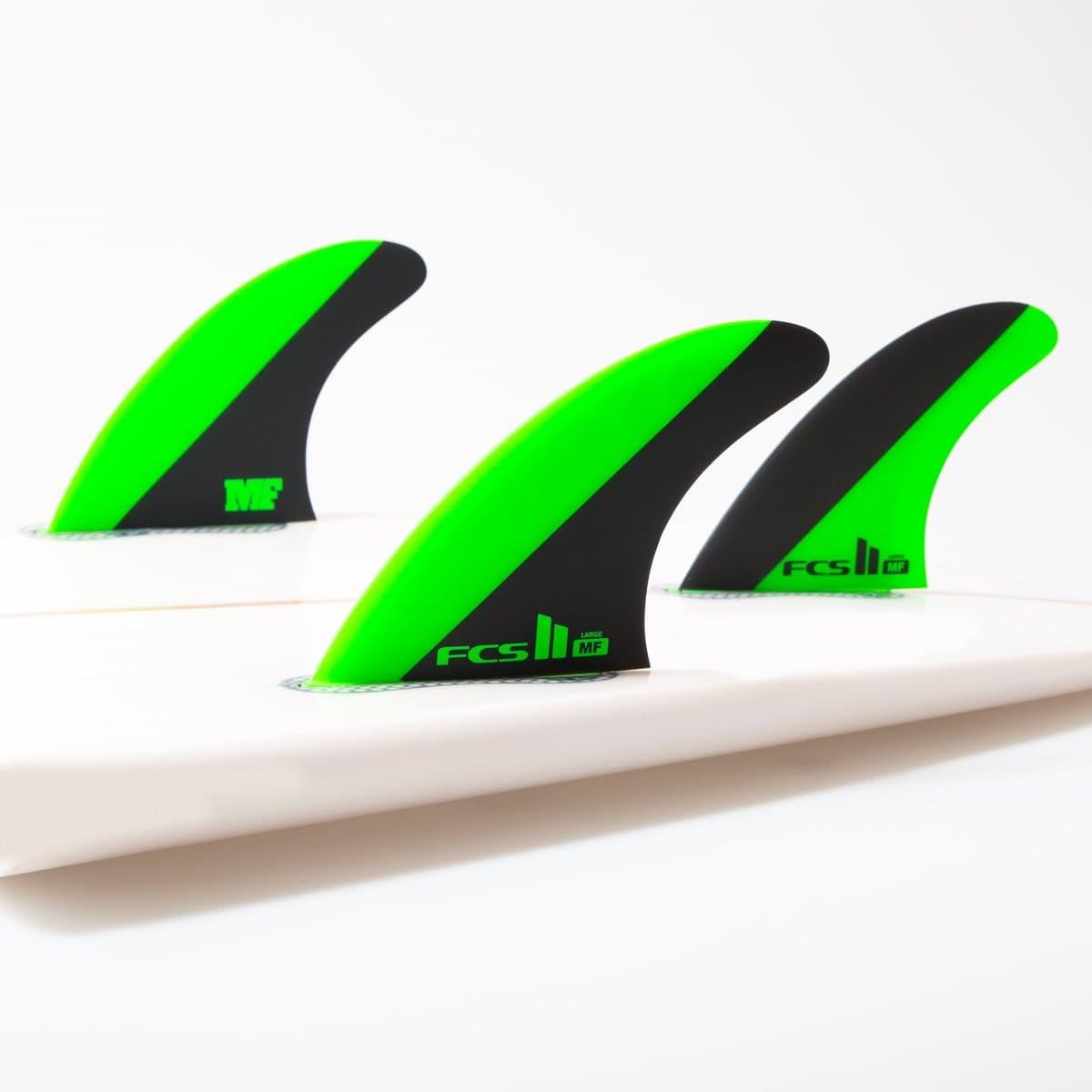 Buy the FCS Mick Fanning PC Tri-Green L Fins Online Now | Boardcave