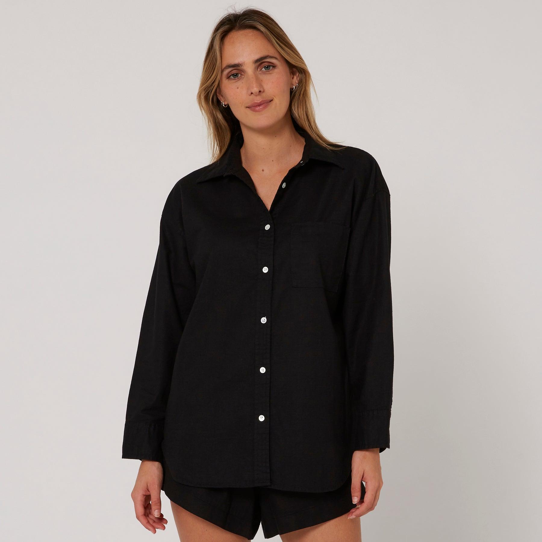 Nova Relaxed LS Shirt - Black