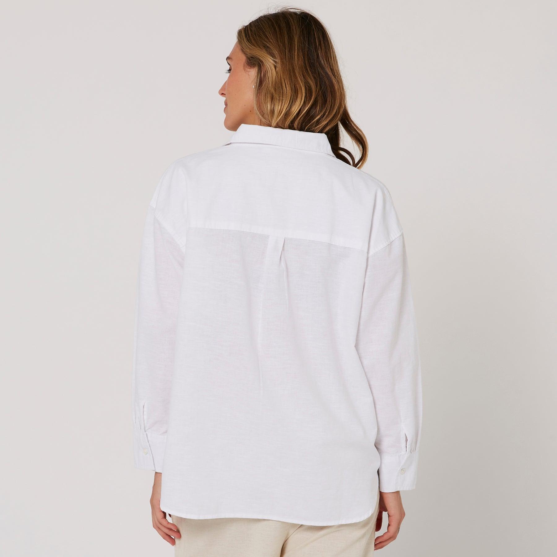 Nova Relaxed LS Shirt - White