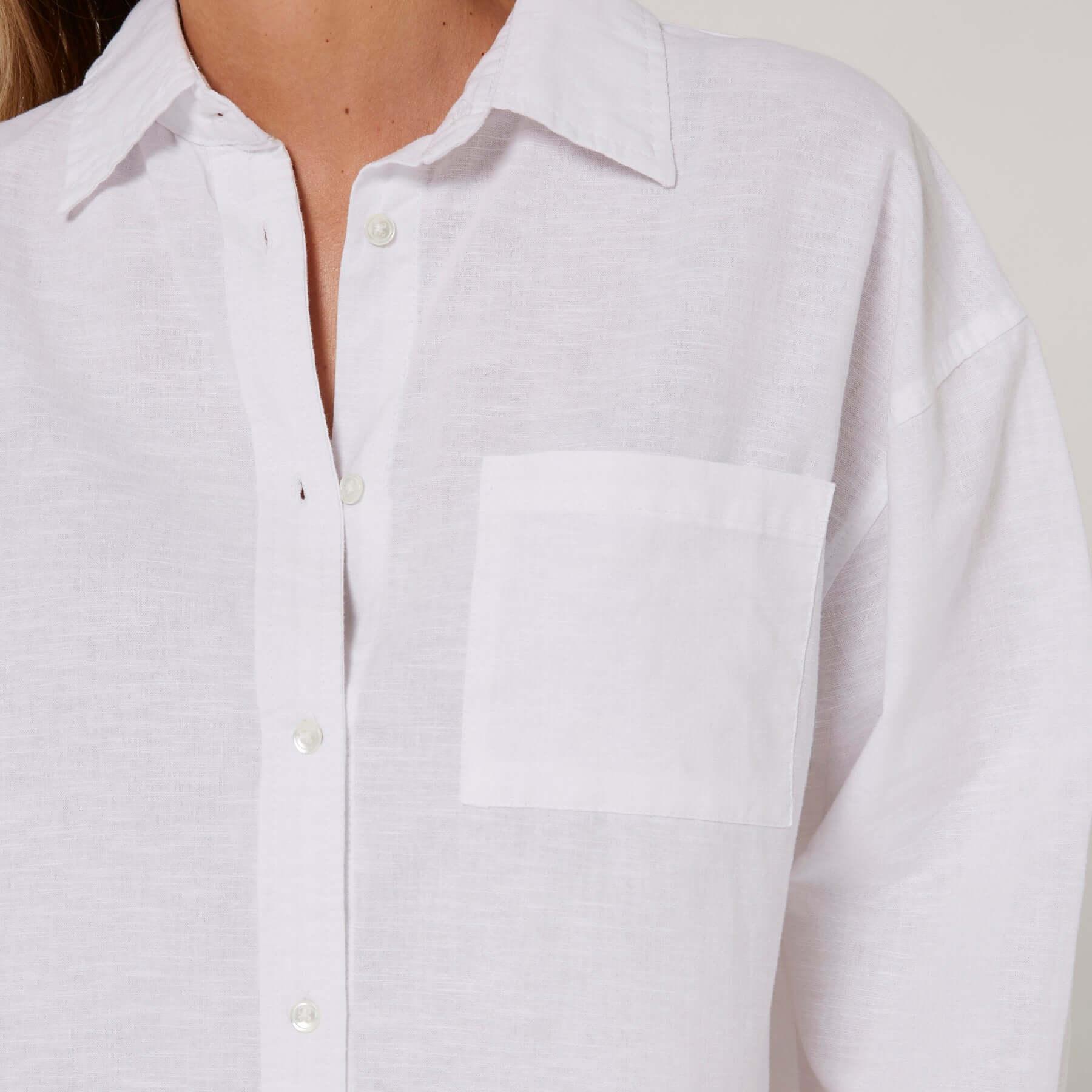 Nova Relaxed LS Shirt - White