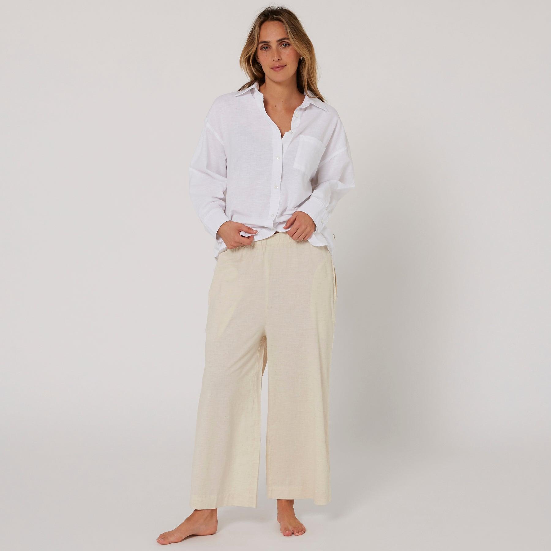 Nova Relaxed LS Shirt - White