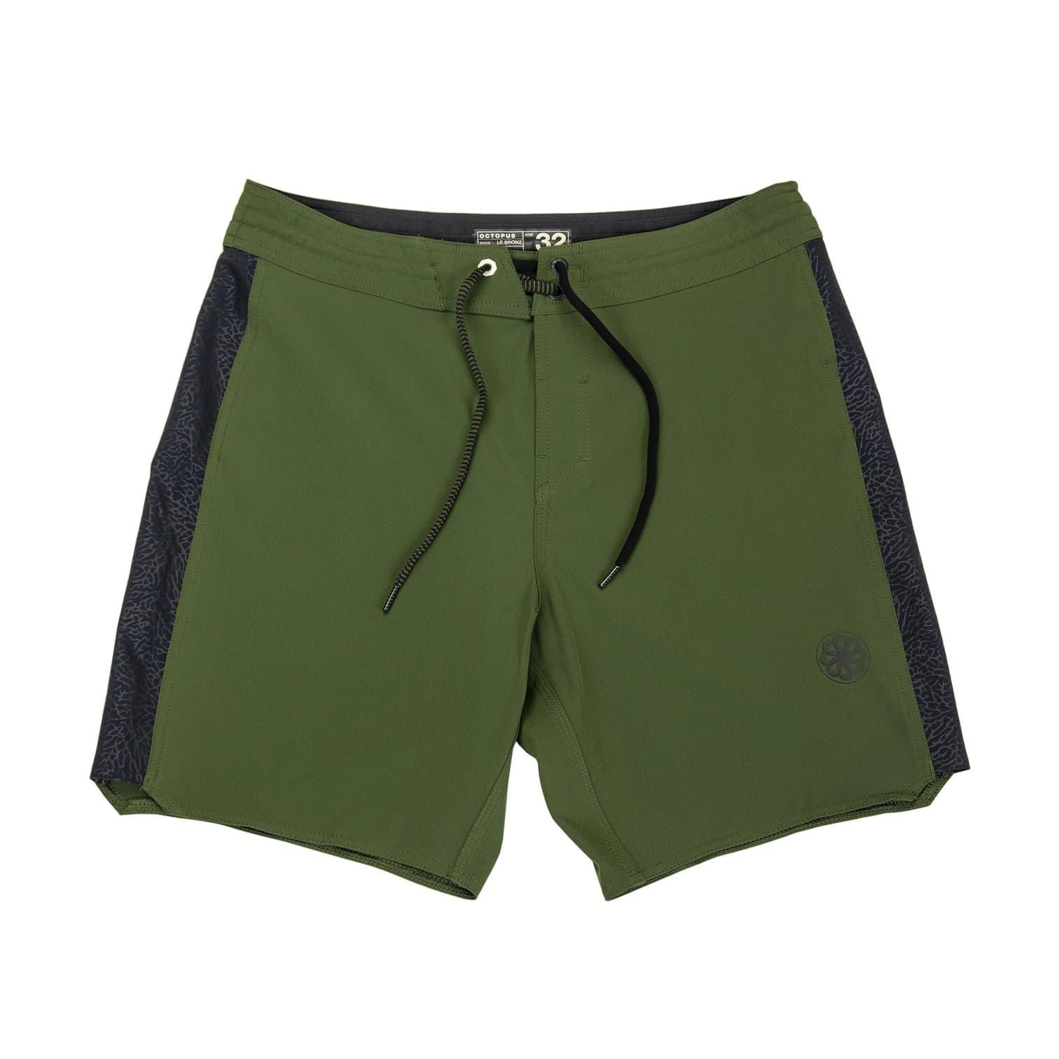 Octopus LeBronz boardshort - green - front
