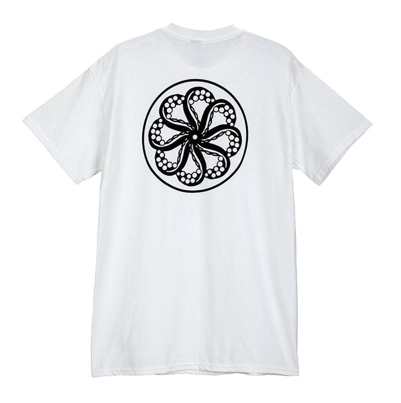 Octopus logo tee - white - back