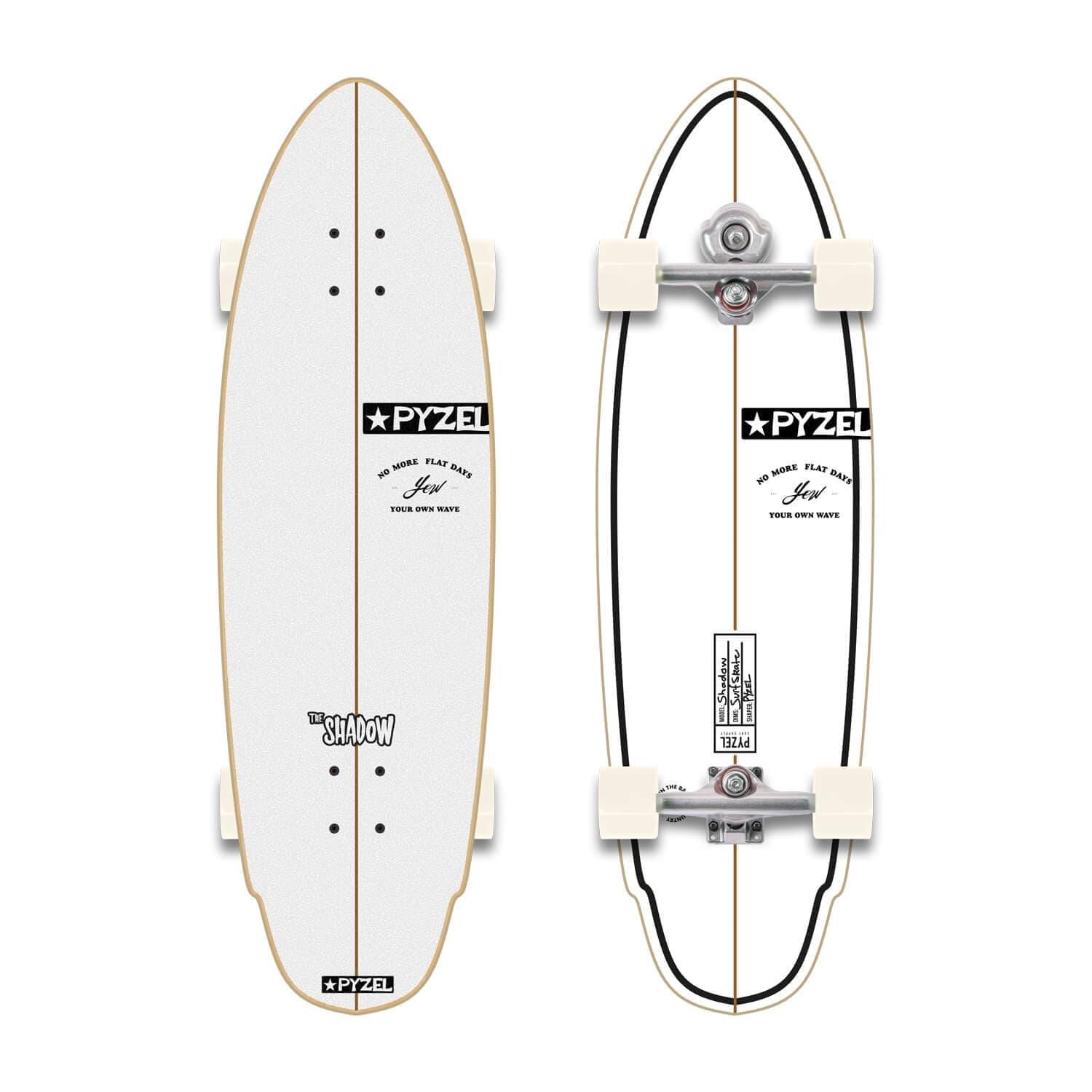 PYZEL THE SHADOW スケートボード Buy the YOW Pyzel Shadow 33.5in White Surfskate Online Now | Boardcave