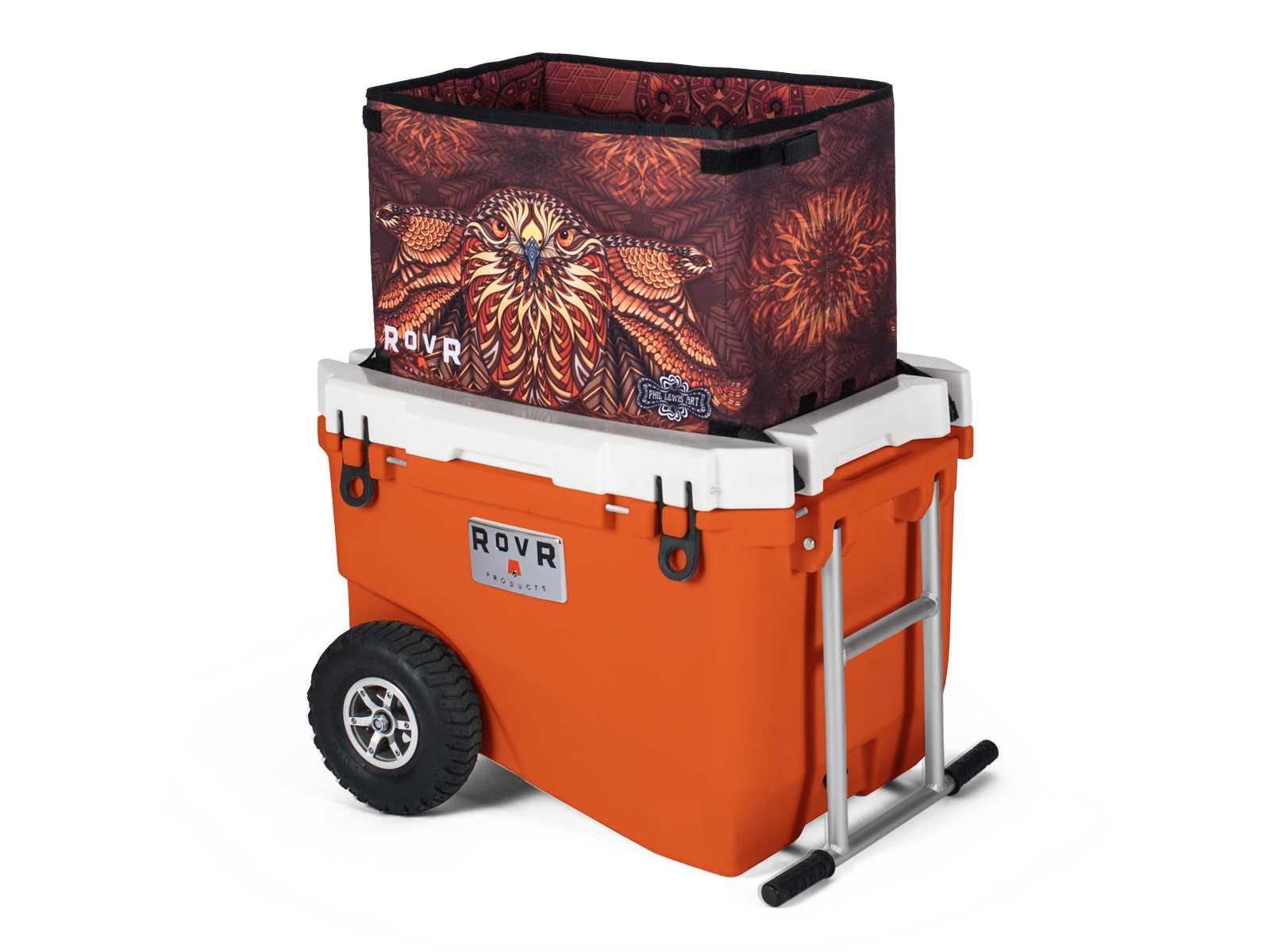 ROVR RollR 60 Cooler - Desert with owl print bag