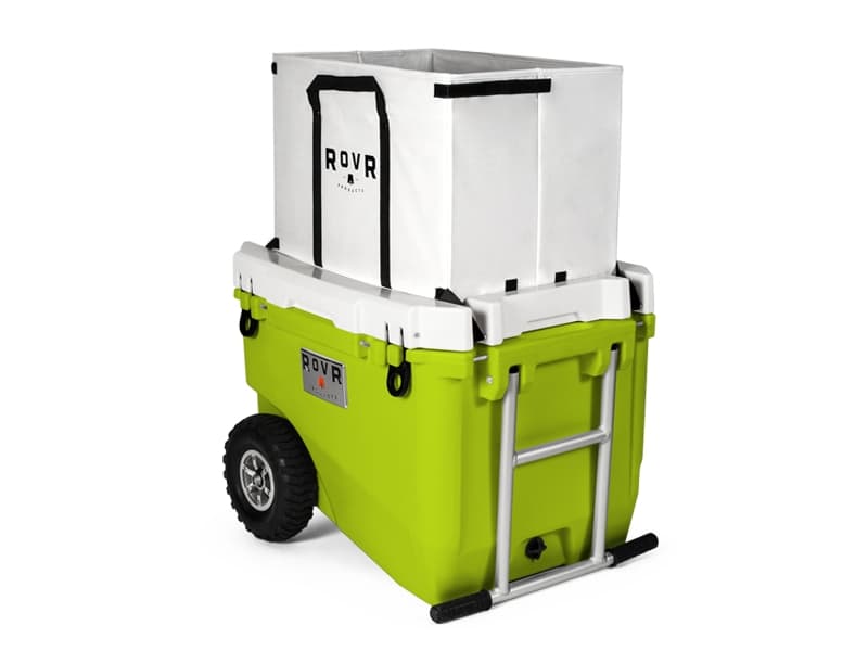ROVR RollR 60 Cooler - Moss side with bag