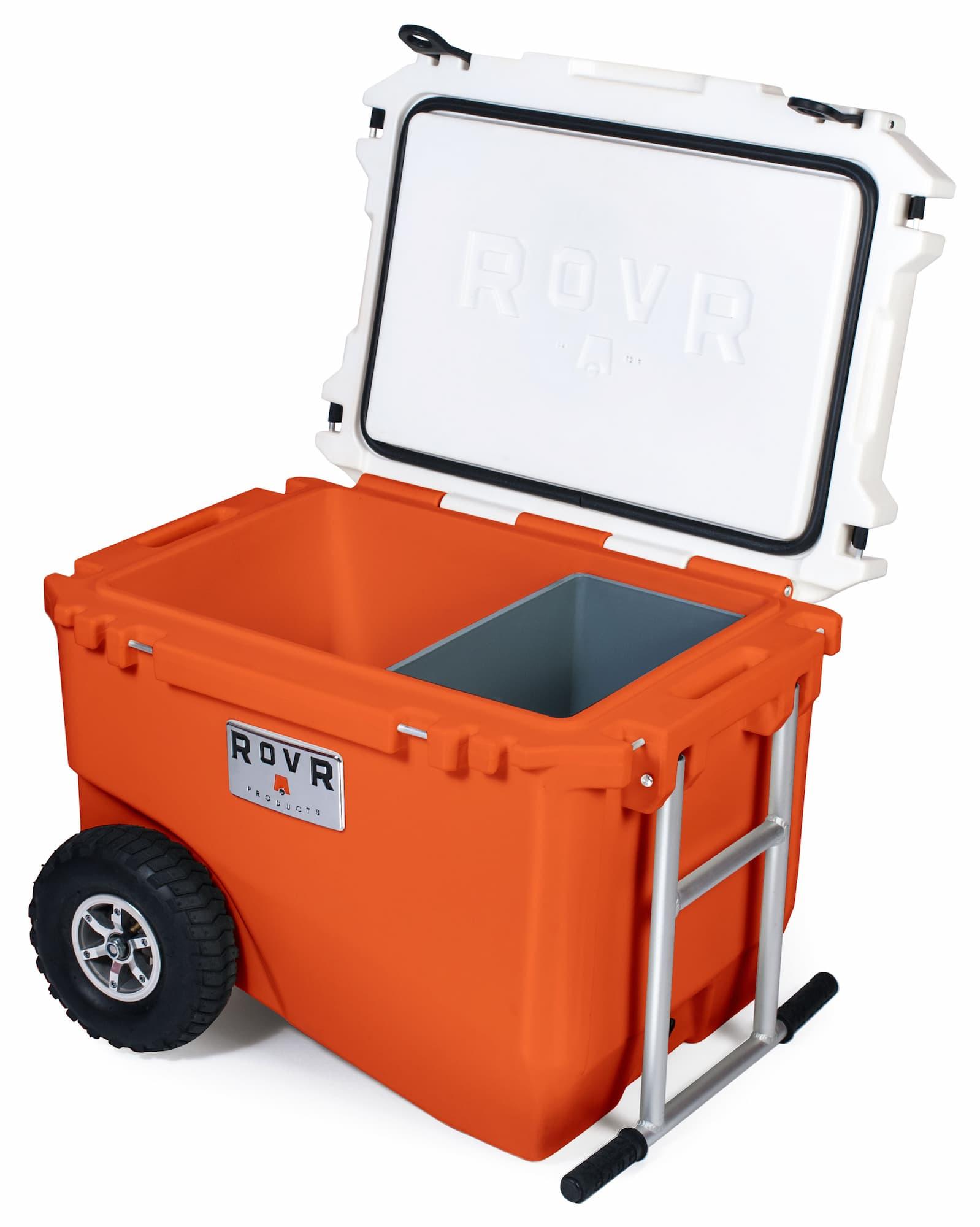ROVR RollR 60 Cooler - Desert with open lid