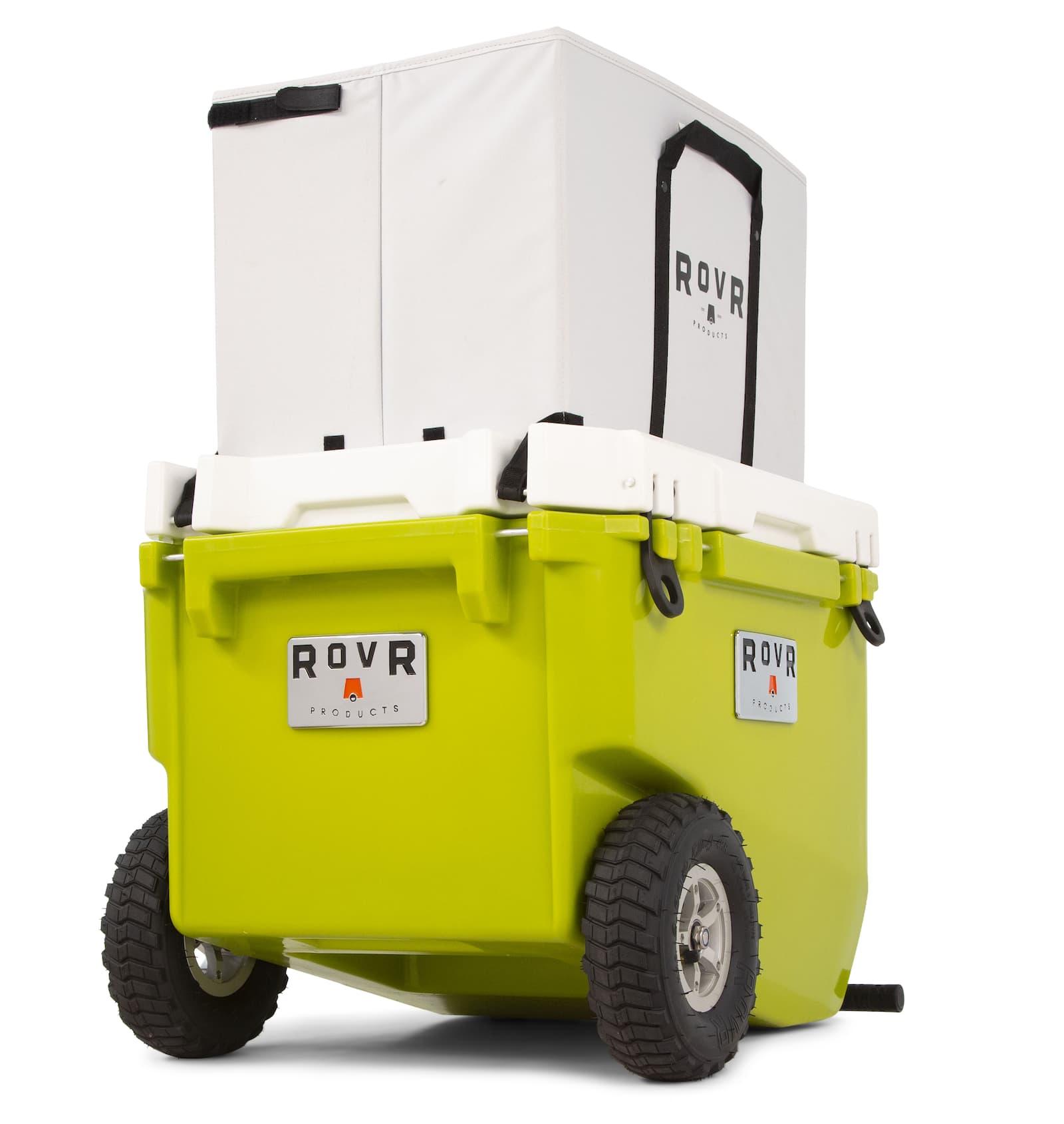 ROVR RollR 60 Cooler - Moss with bag rear right