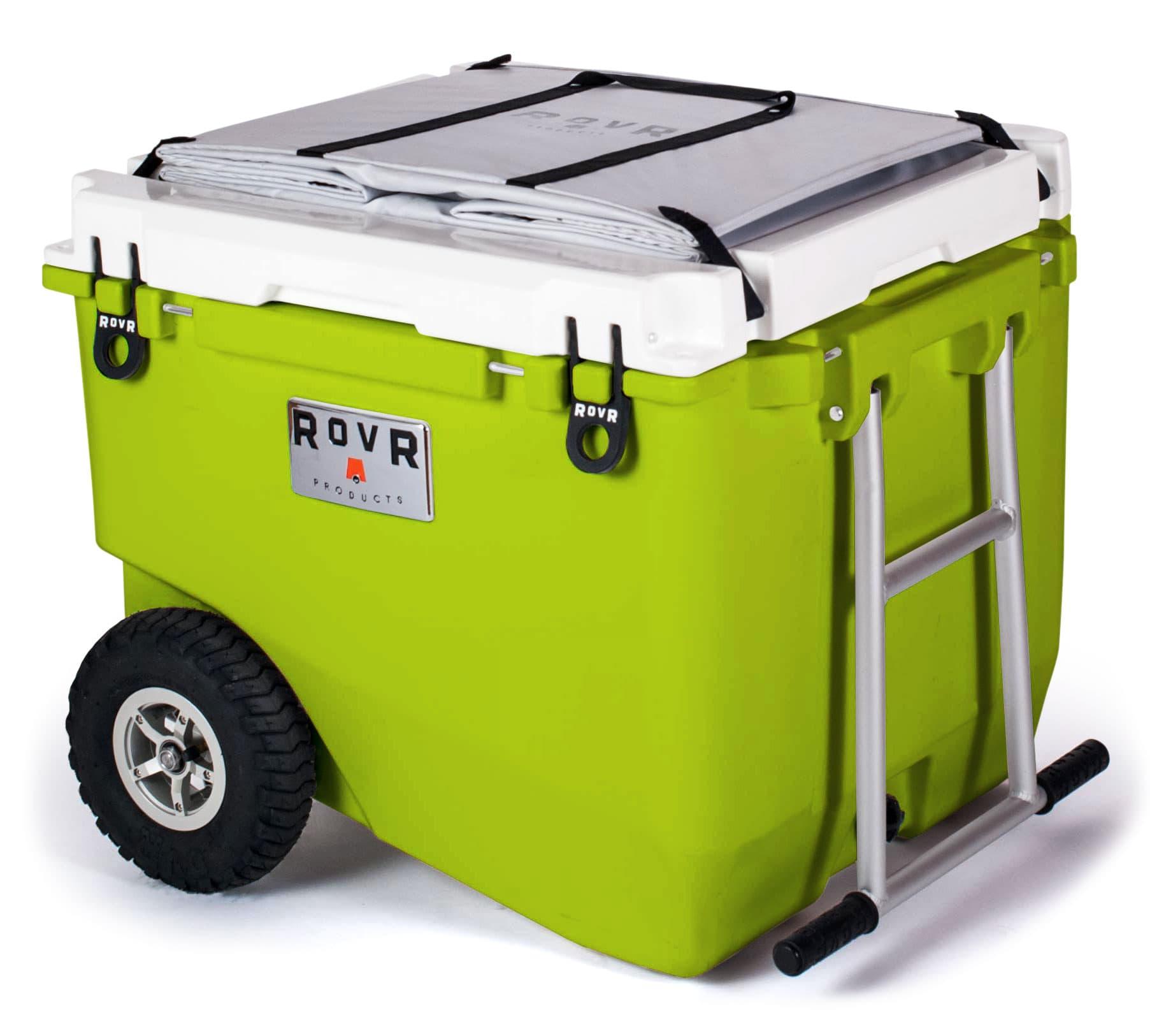 ROVR RollR 80 Cooler - Moss closed with collapsed bag