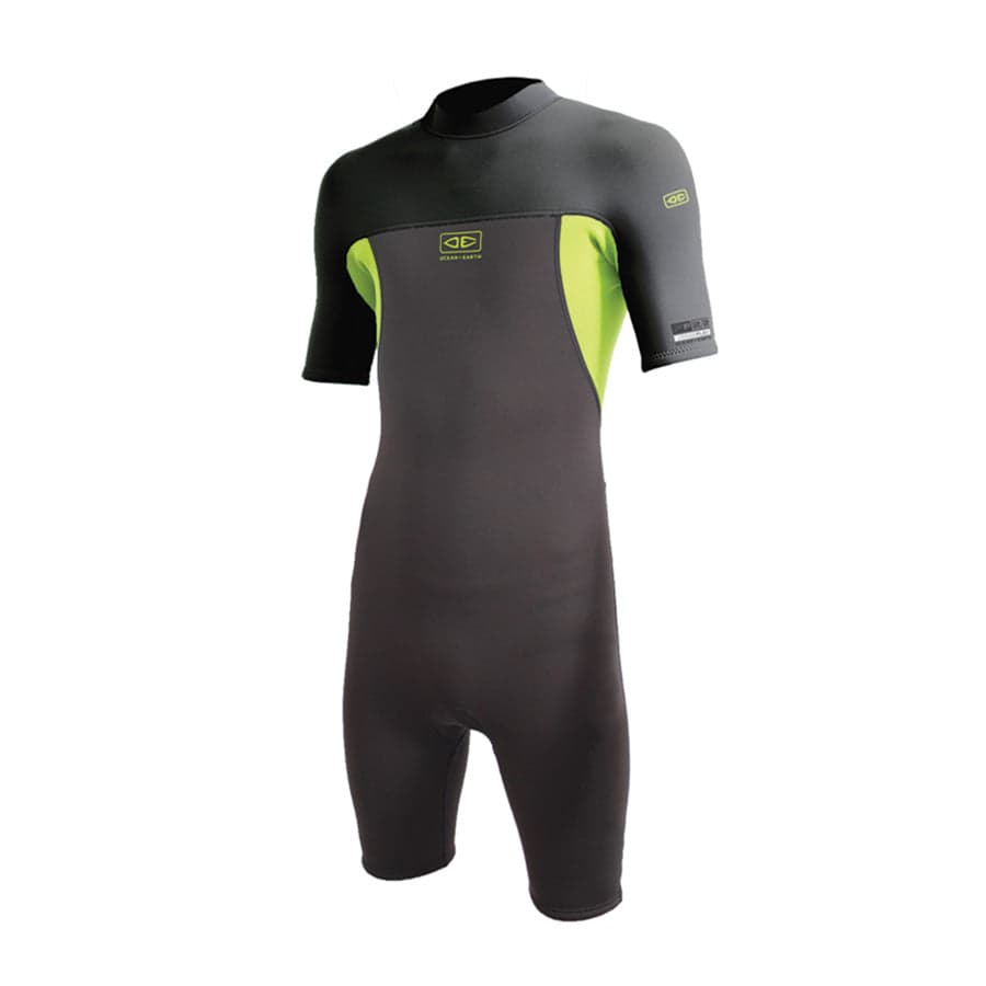 Boys Free Flex Back Zip Spring Suit - 2mm - Lime