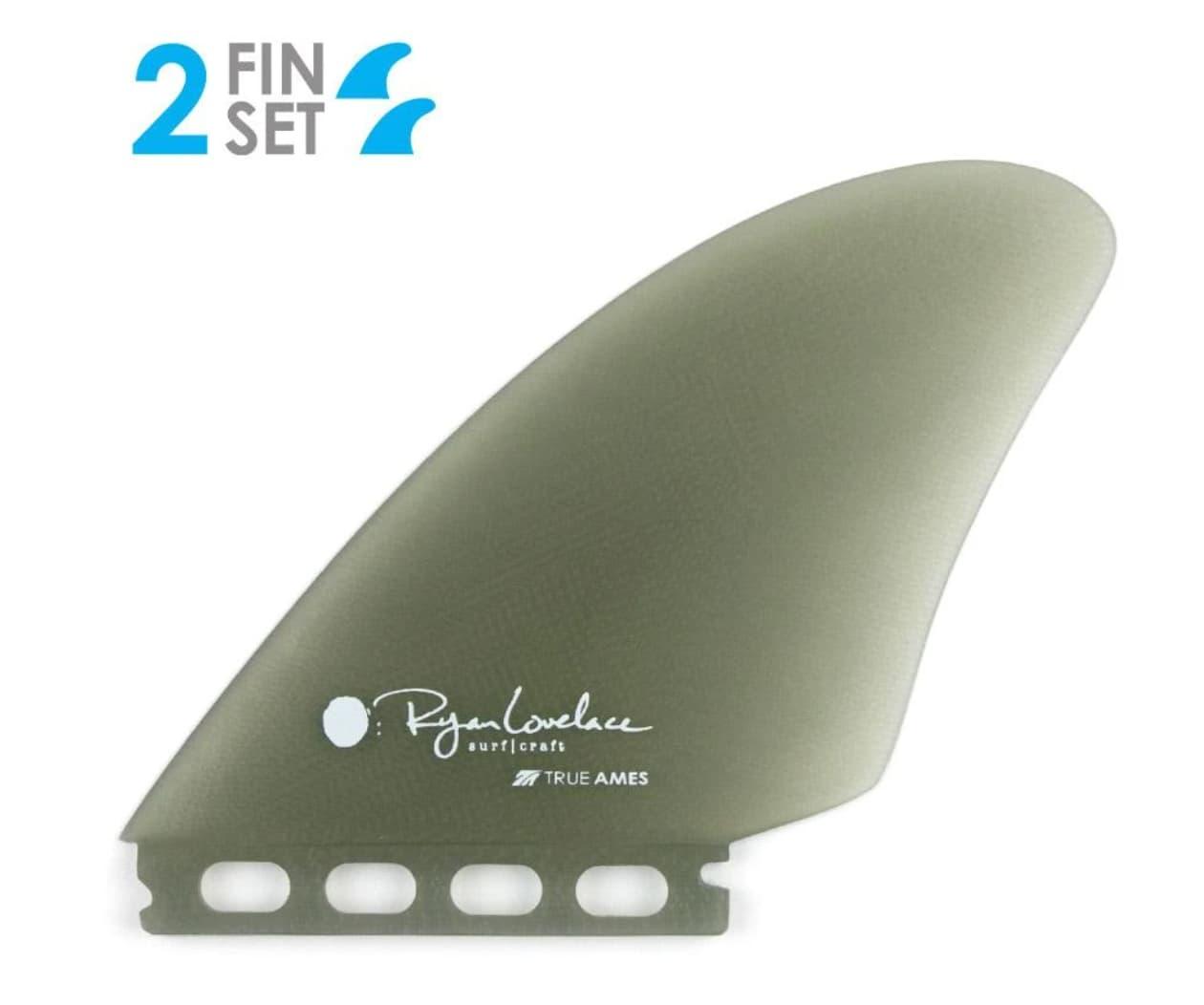 True Ames Lovelace Piggyback Keel Surfboard Fin Smoke - Futures