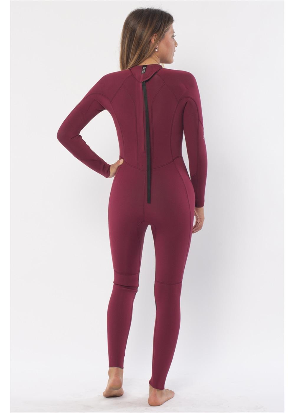 Sisstr Girl's 7 Seas 3/2 Back Zip Wetsuit - Wine back