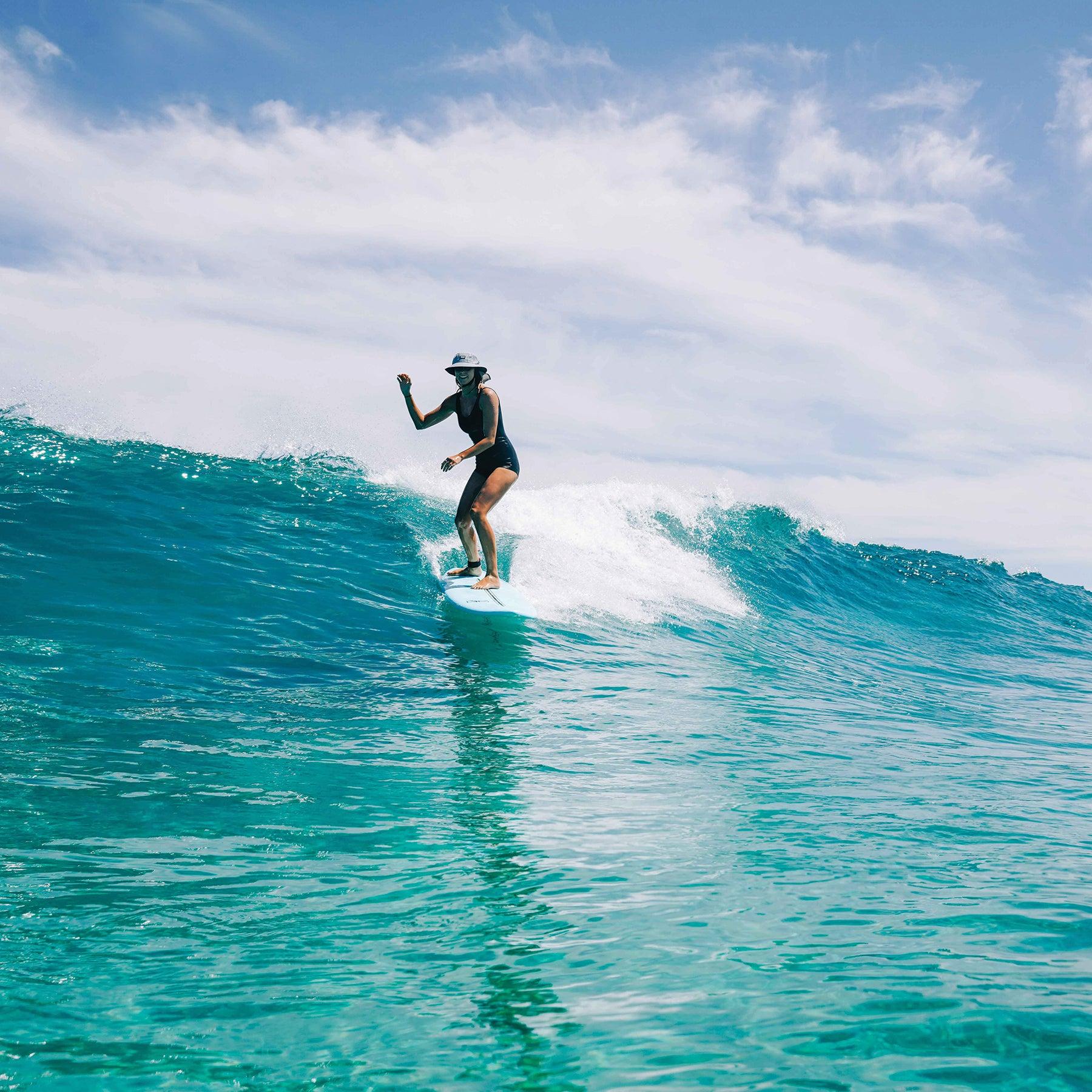 Ocean and Earth Indo Stiff Peak Surf Hat - Blue