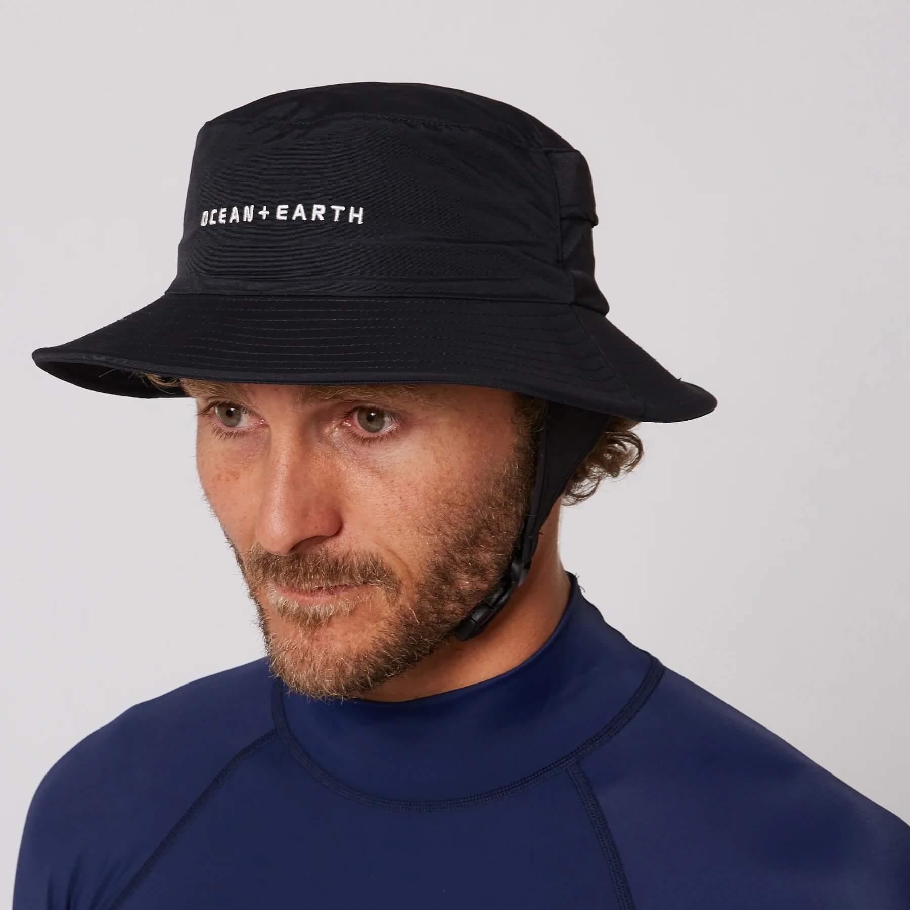 Buy the Ocean and Earth Bingin Soft Peak Surf Hat Black Online Now