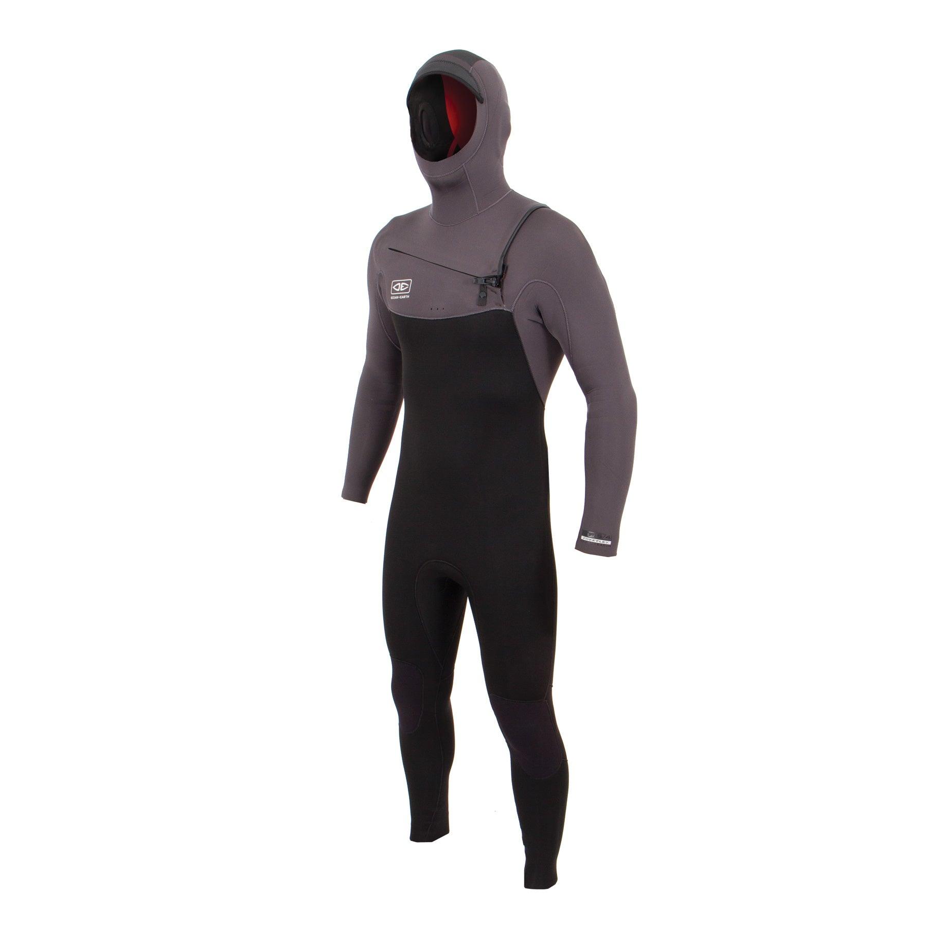 Ocean and Earth Mens Free Flex Hooded Chest-Zip Steamer - 5/4mm