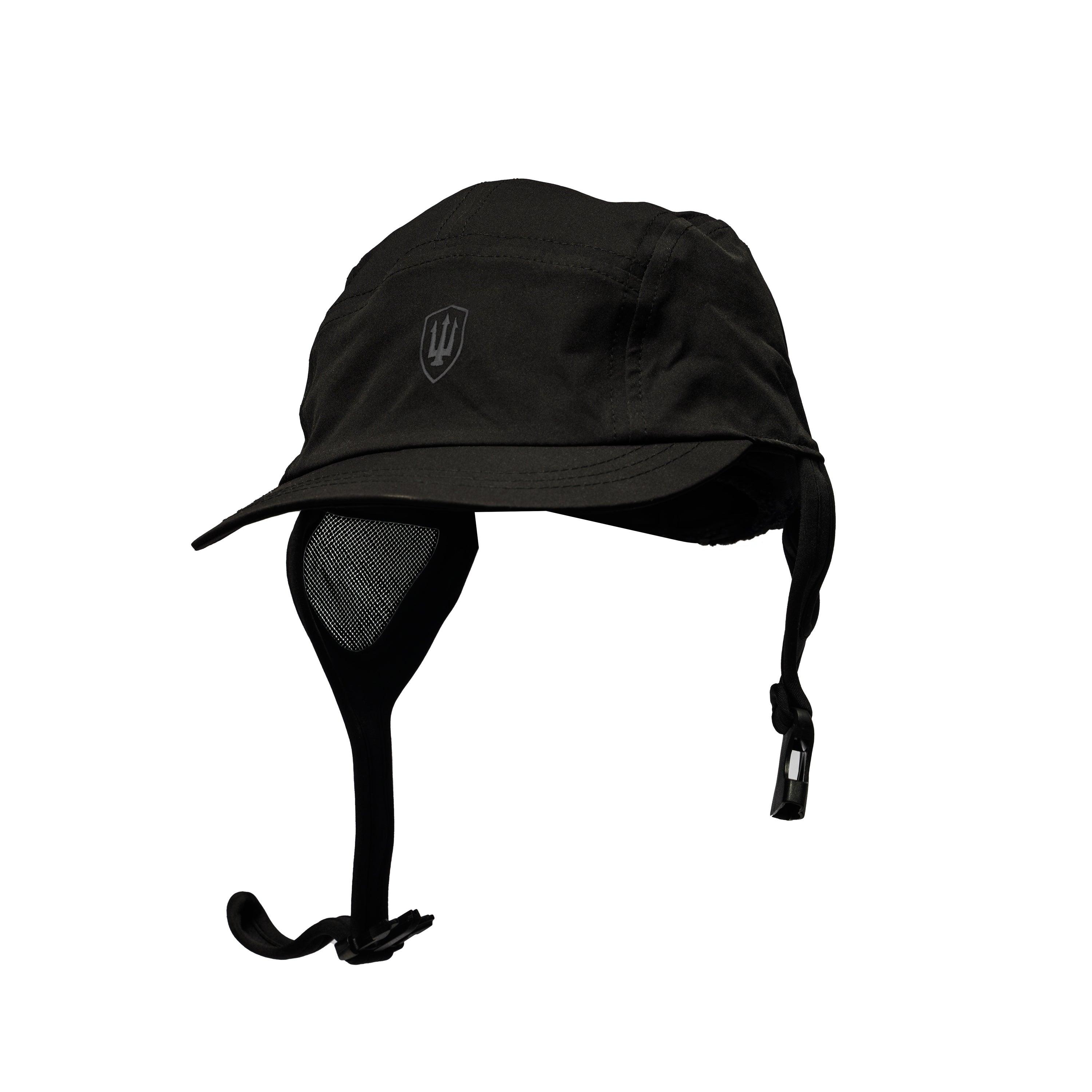 Black Surf Cap with Strap