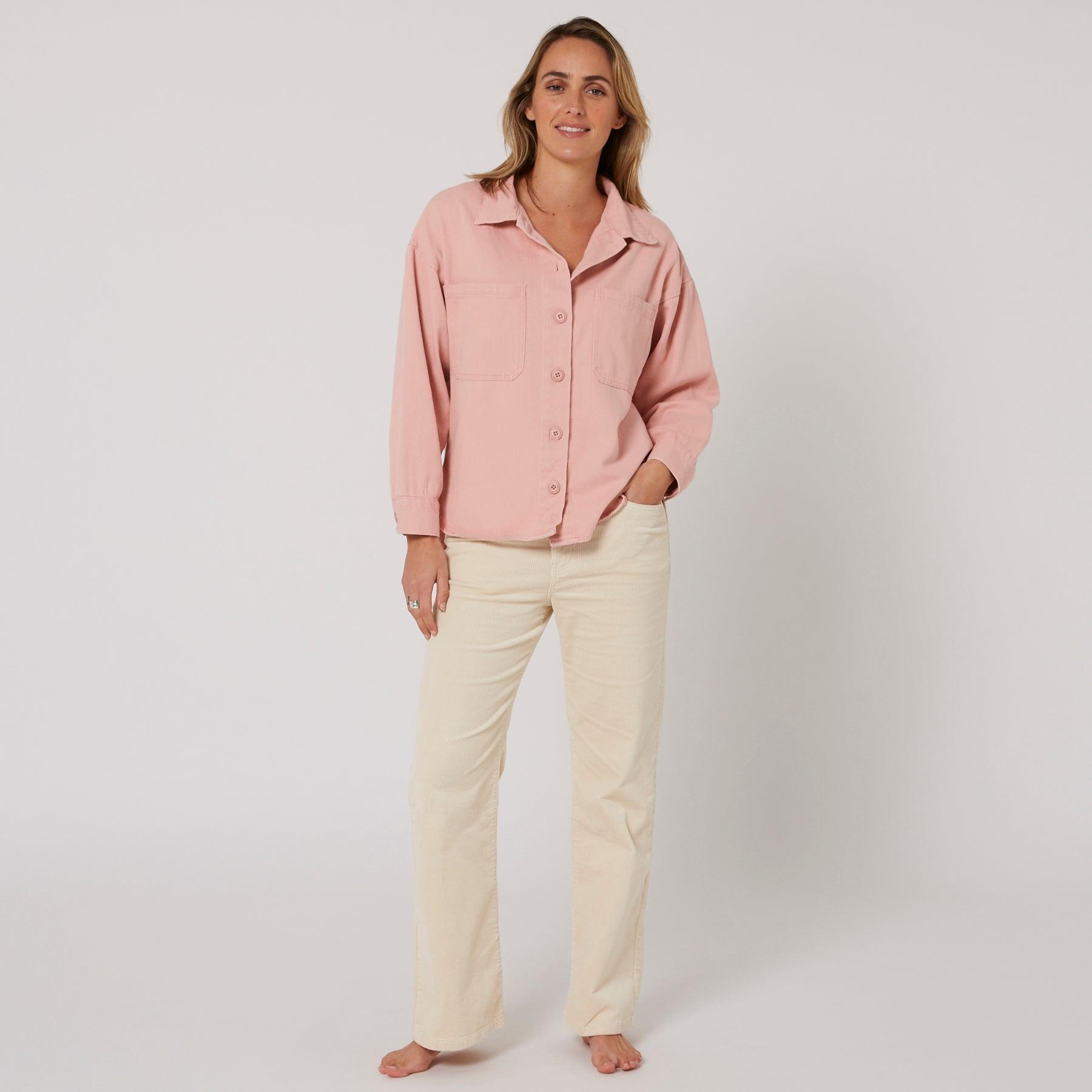 Sunset L/S Overshirt - Crystal Pink